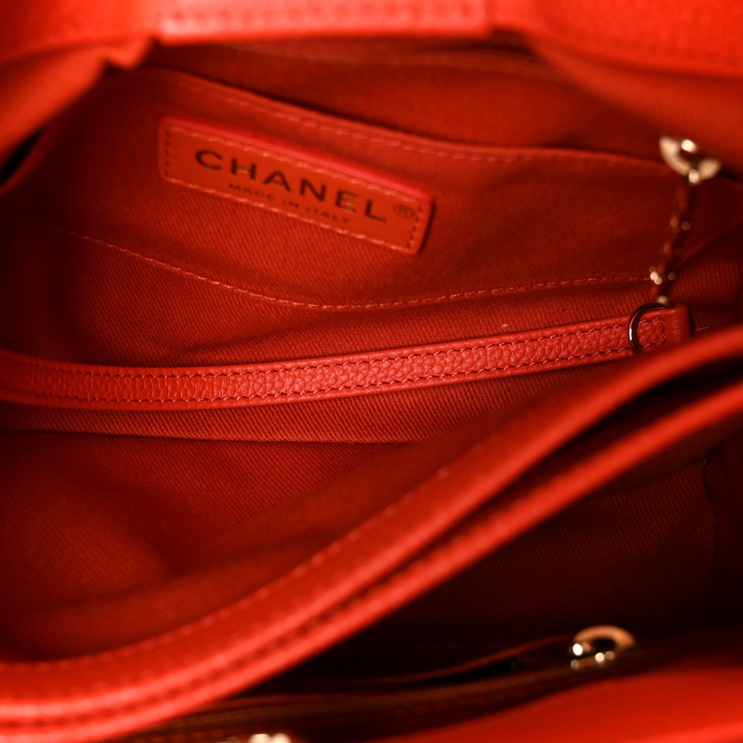 Grained Calfskin Mini Neo Executive Shopper Tote Red — view 5