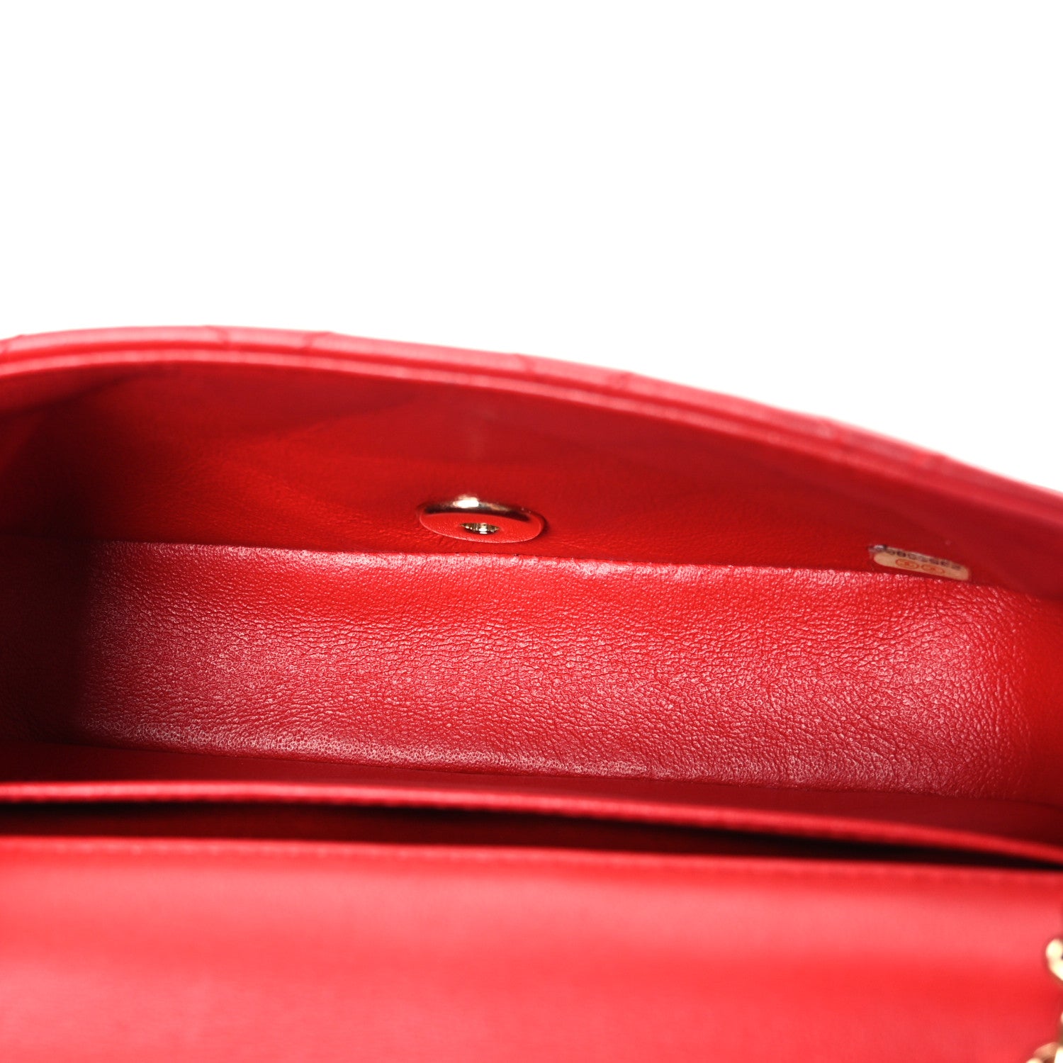 Lambskin Quilted Extra Mini V For Victory Flap Red — view 5