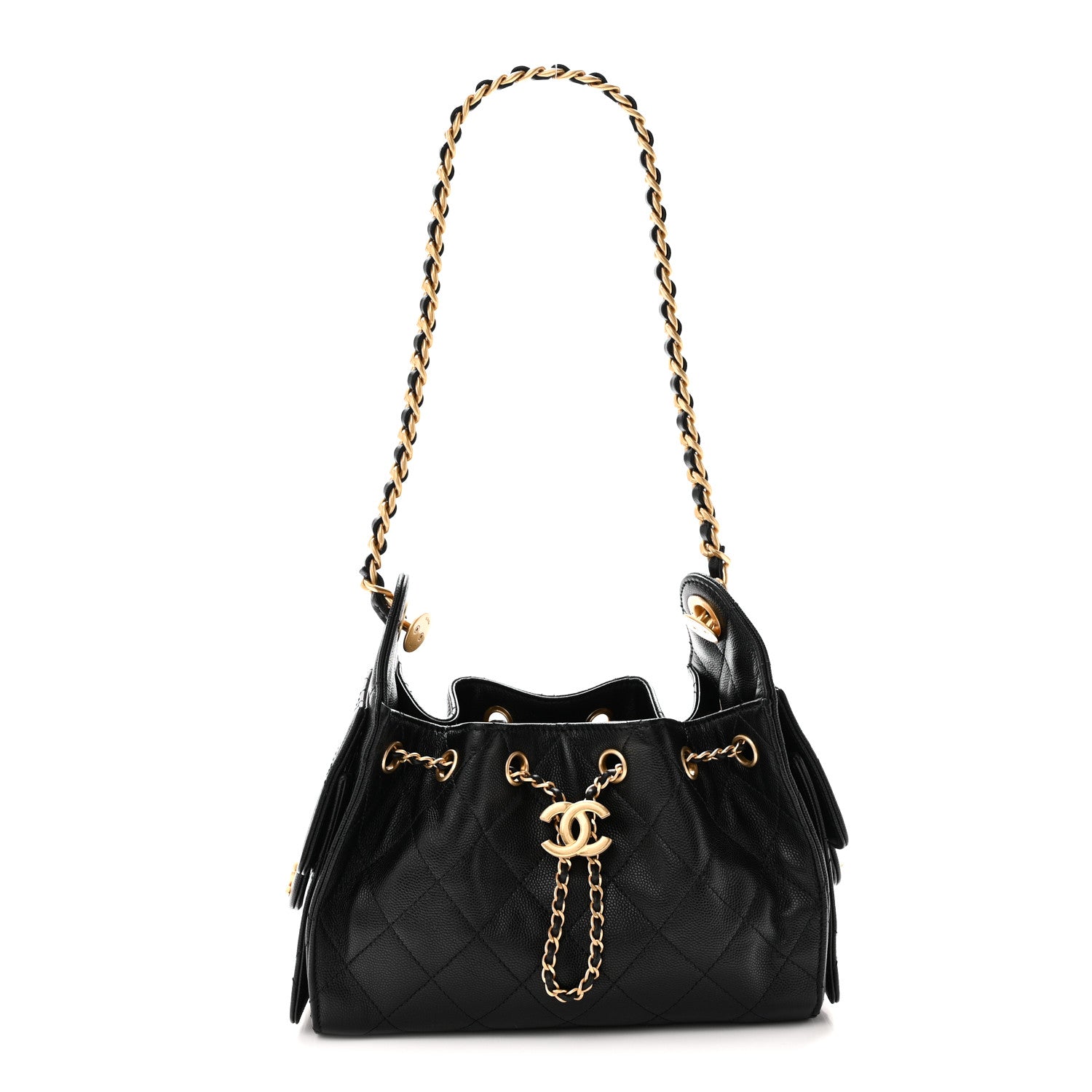 Caviar Quilted Mini Chanel 25 Handbag Black