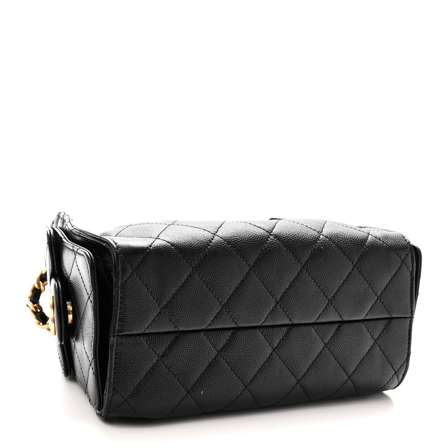 Caviar Quilted Mini Chanel 25 Handbag Black — view 4
