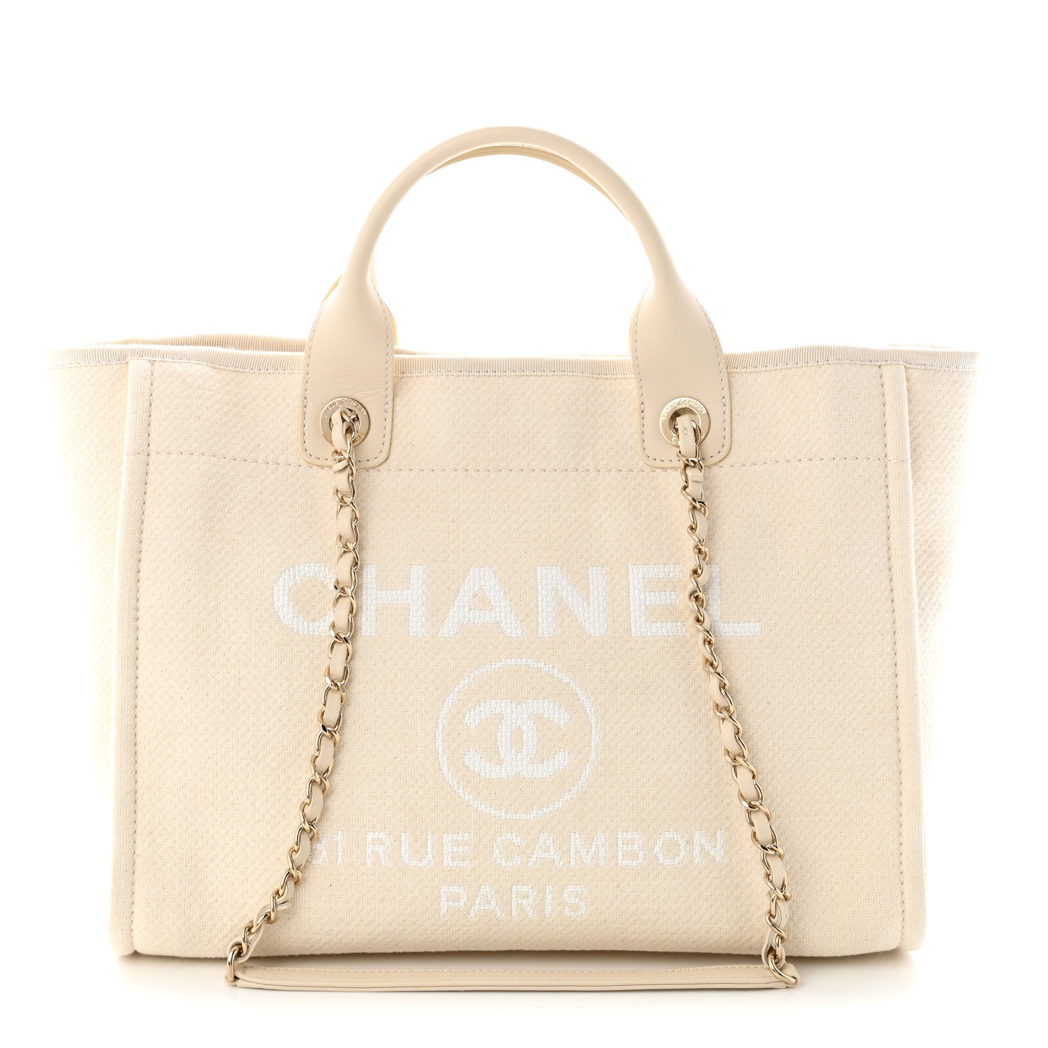 Mixed Fibers Small Deauville Tote White
