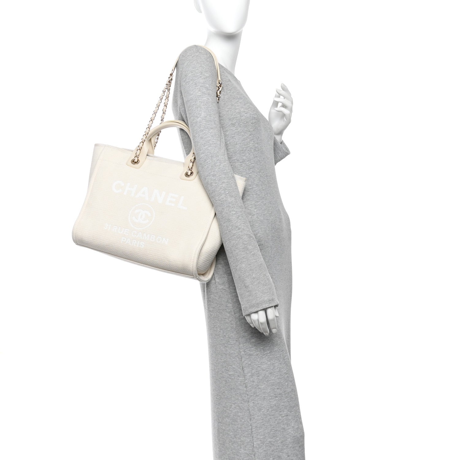 Mixed Fibers Small Deauville Tote White — view 2