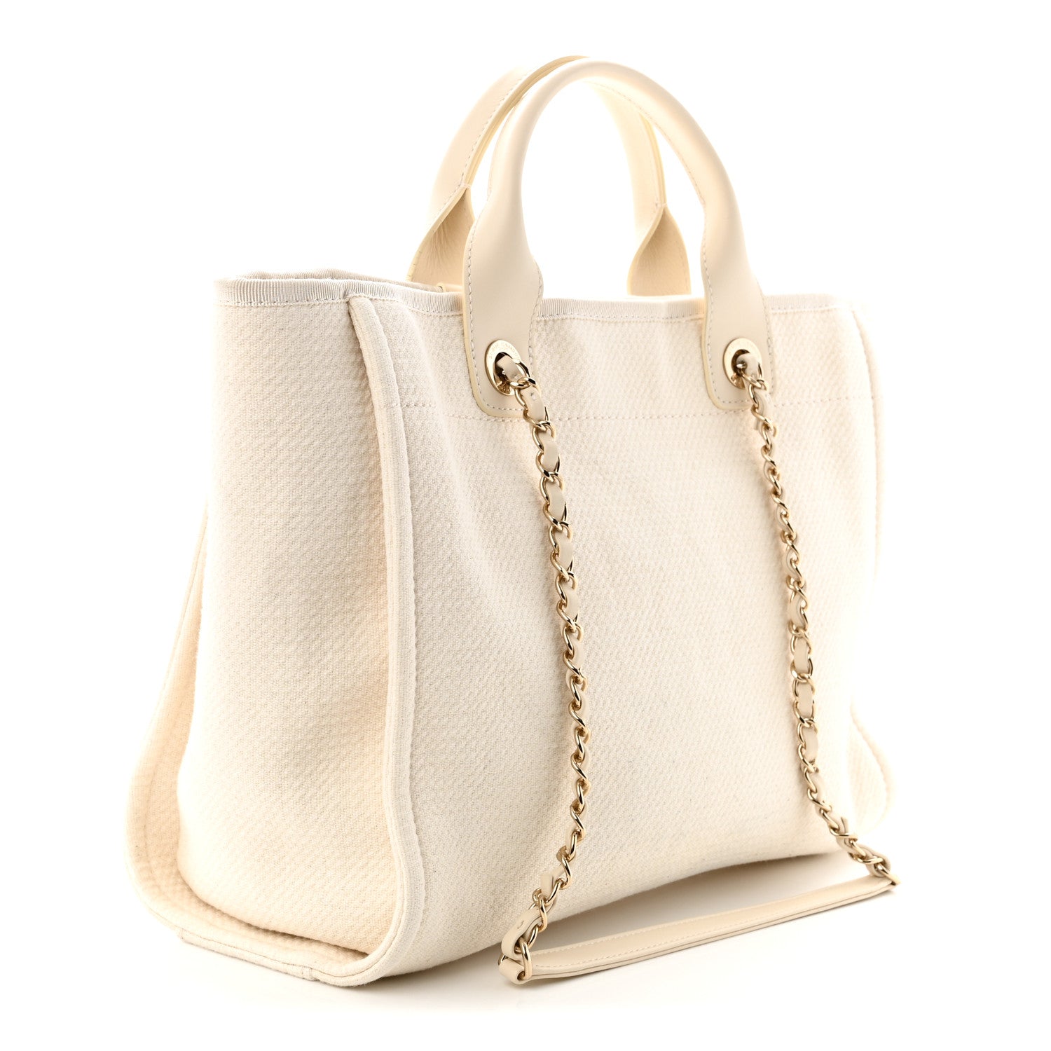 Mixed Fibers Small Deauville Tote White — view 4