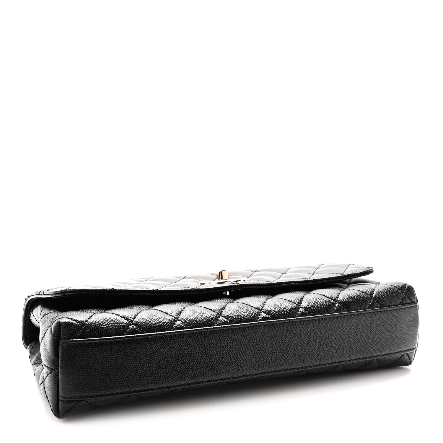 Caviar Quilted Maxi East West Coco Handle Flap Black — view 4