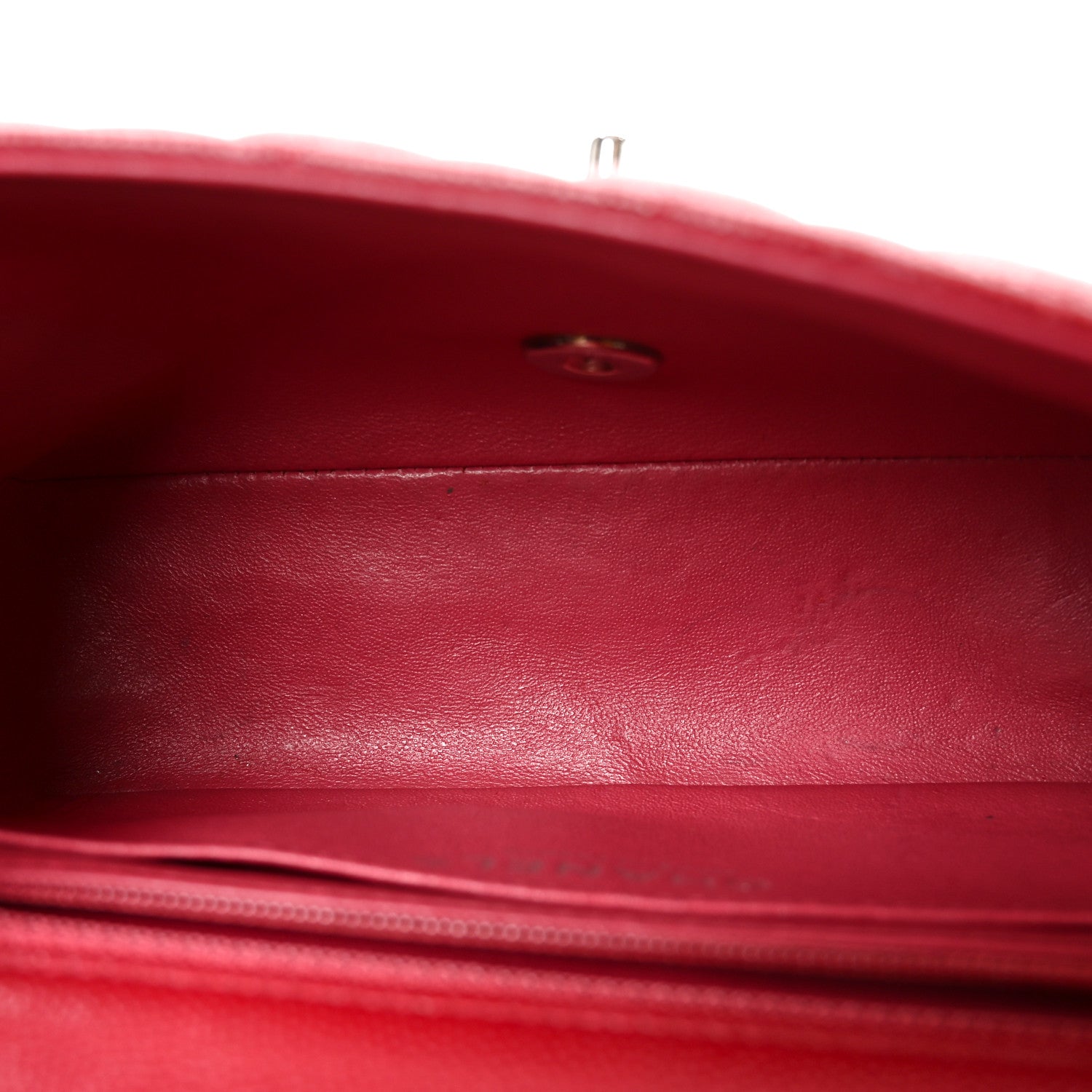 Caviar Quilted Mini Rectangular Flap Red — view 5