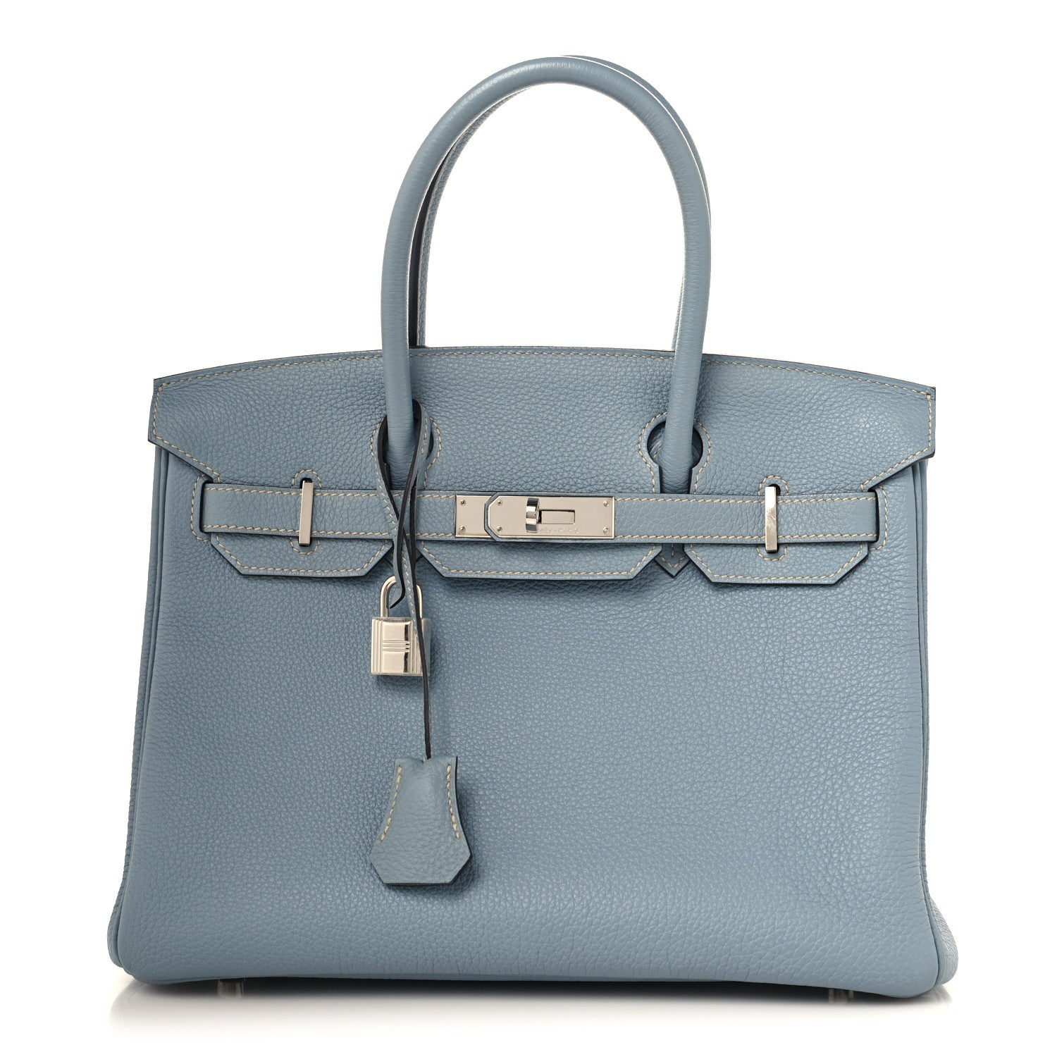 Togo Birkin 30 Bleu Lin