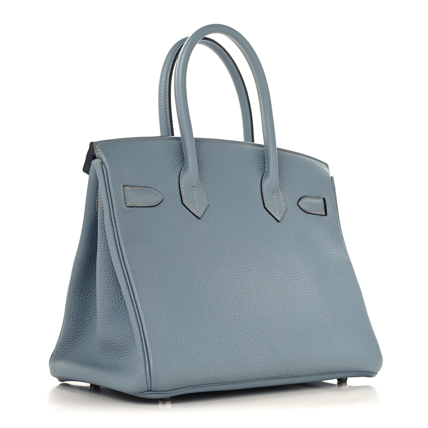 Togo Birkin 30 Bleu Lin — view 3