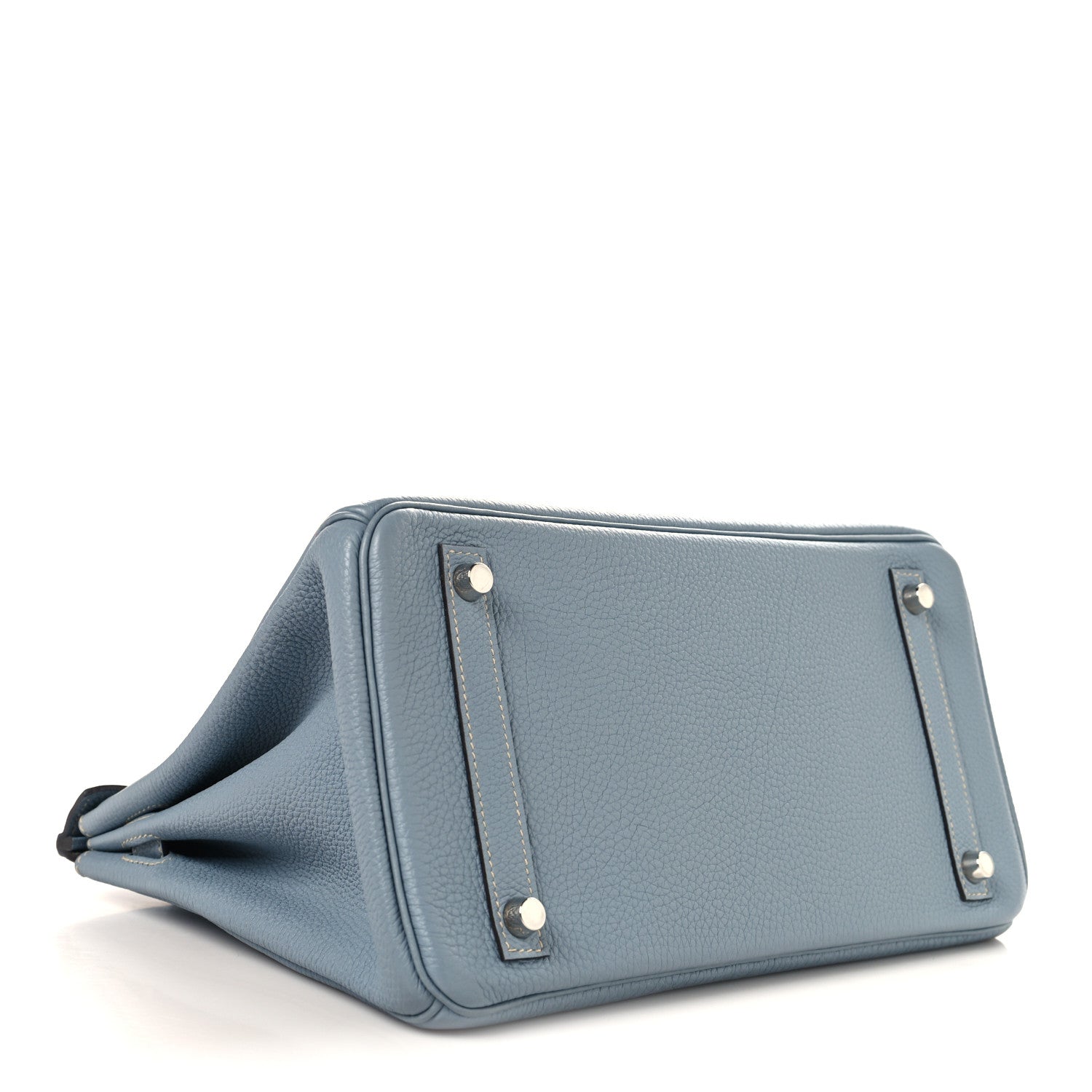 Togo Birkin 30 Bleu Lin — view 4
