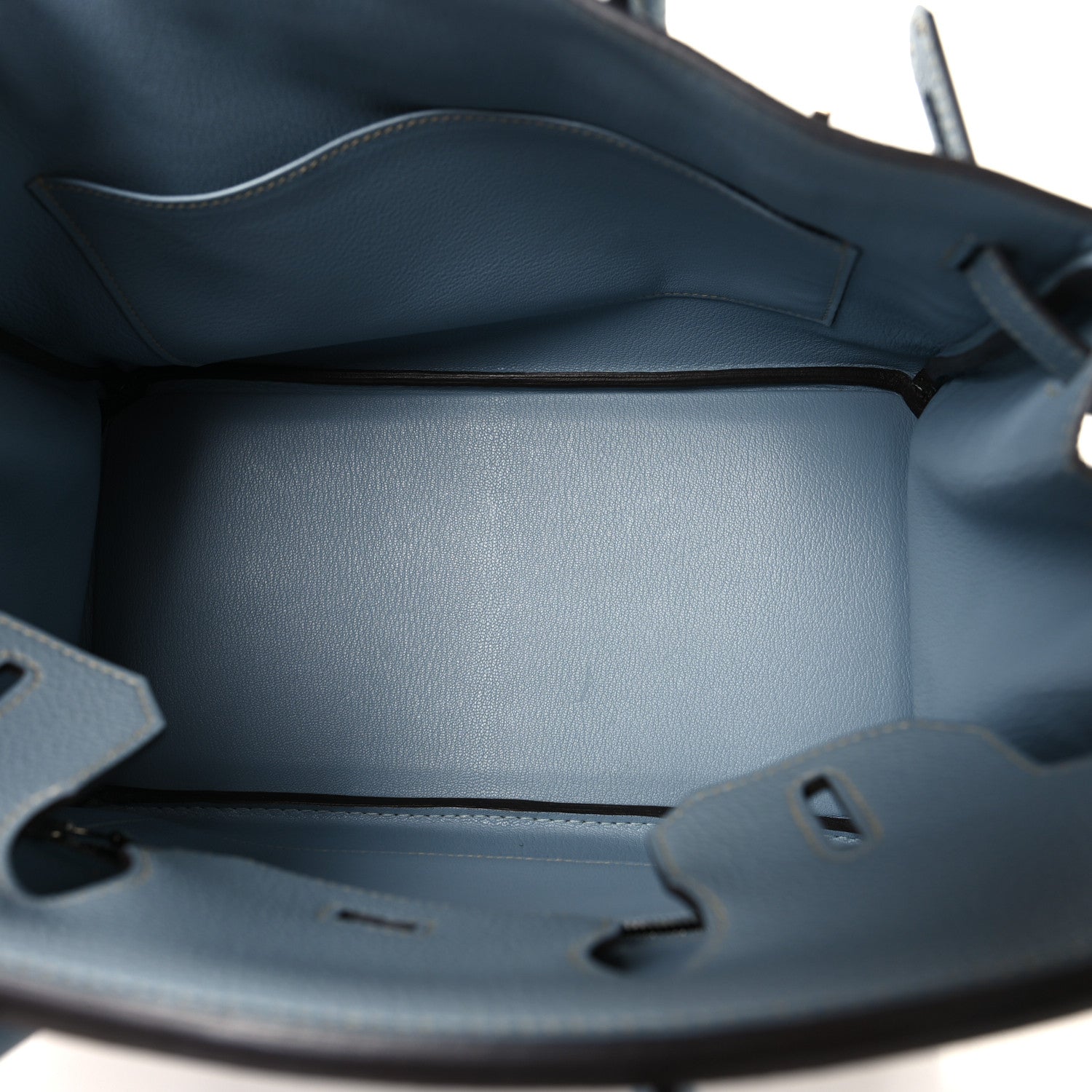 Togo Birkin 30 Bleu Lin — view 5
