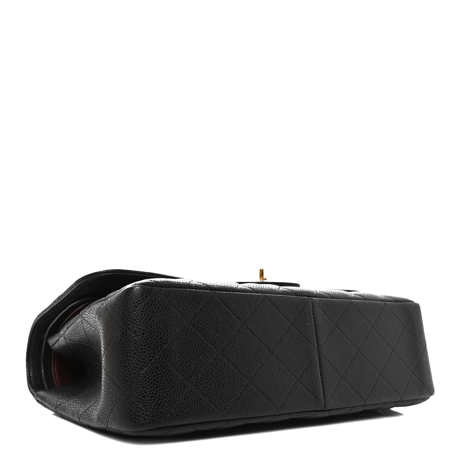 Caviar Quilted Jumbo Double Flap Black — view 4