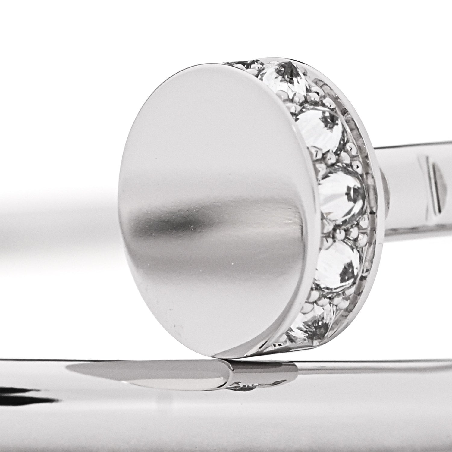 18K White Gold Diamond Small Juste Un Clou Reverse Set Bracelet 15 — view 3