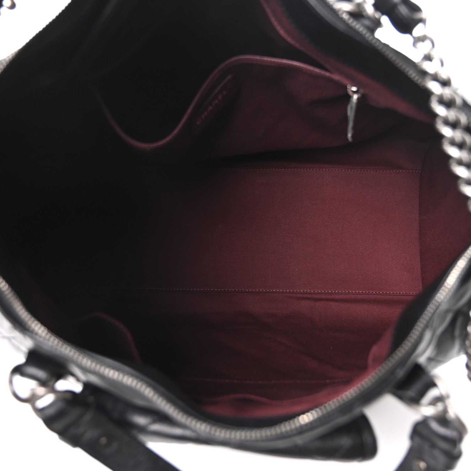 Calfskin Quilted Casual Riviera Bowling Bag Black — view 5