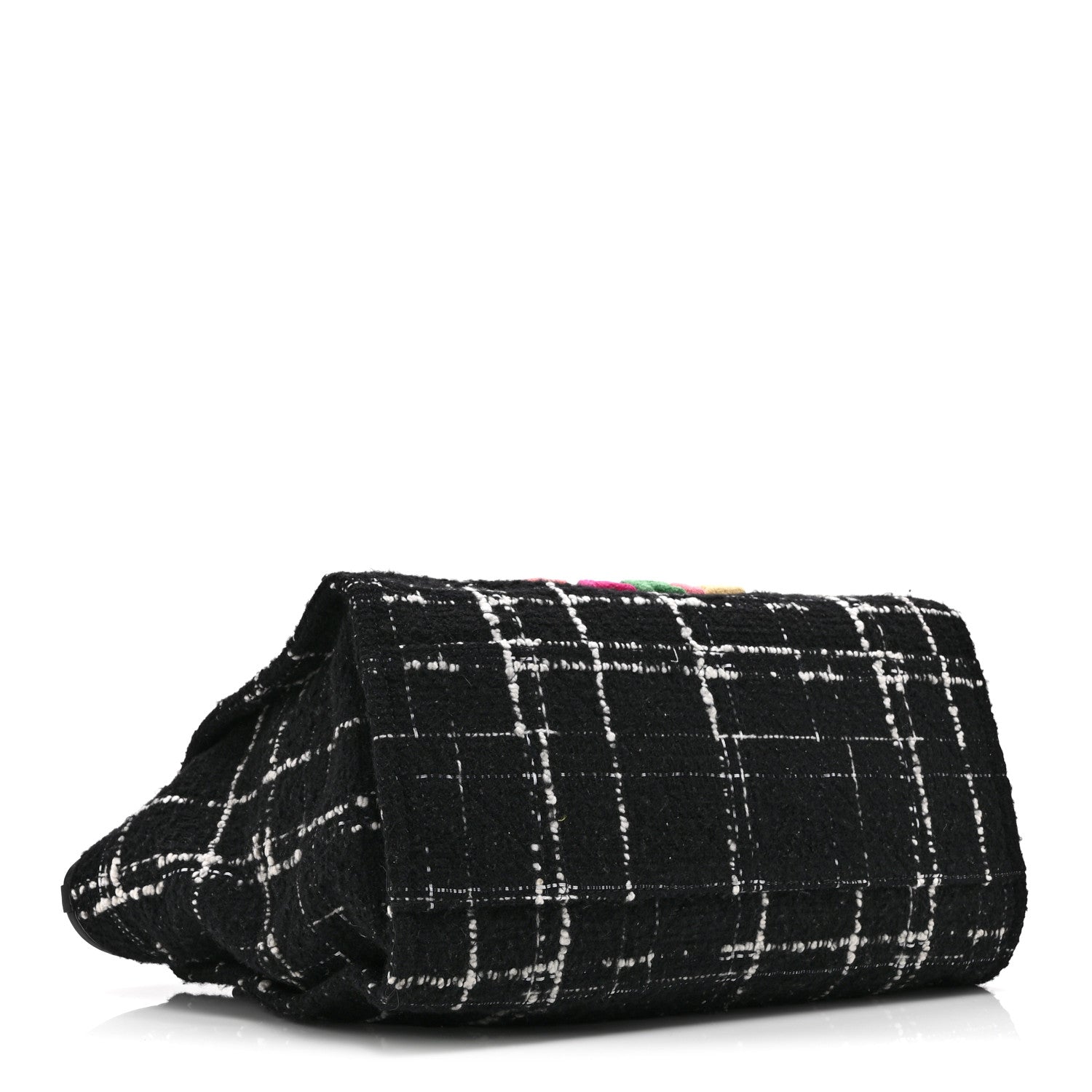 Tweed Medium Deauville Tote Black White Multicolor — view 5