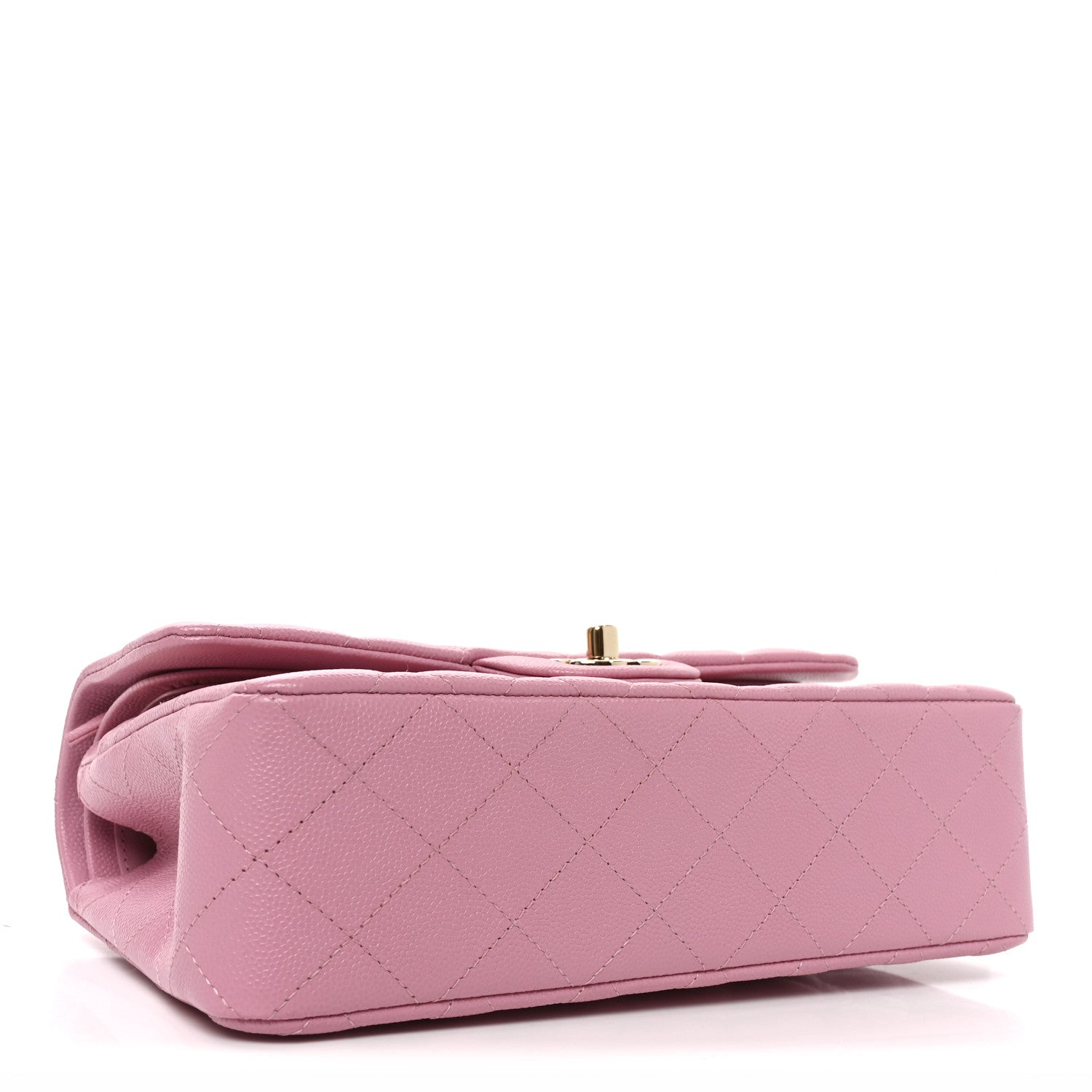 Caviar Quilted Small Double Flap Pink — view 4