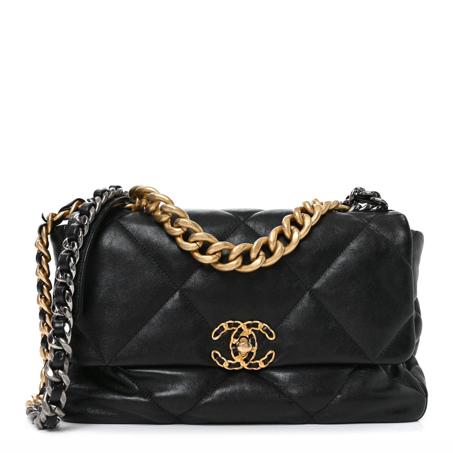 Lambskin Quilted Large Chanel 19 Flap Black — view 1