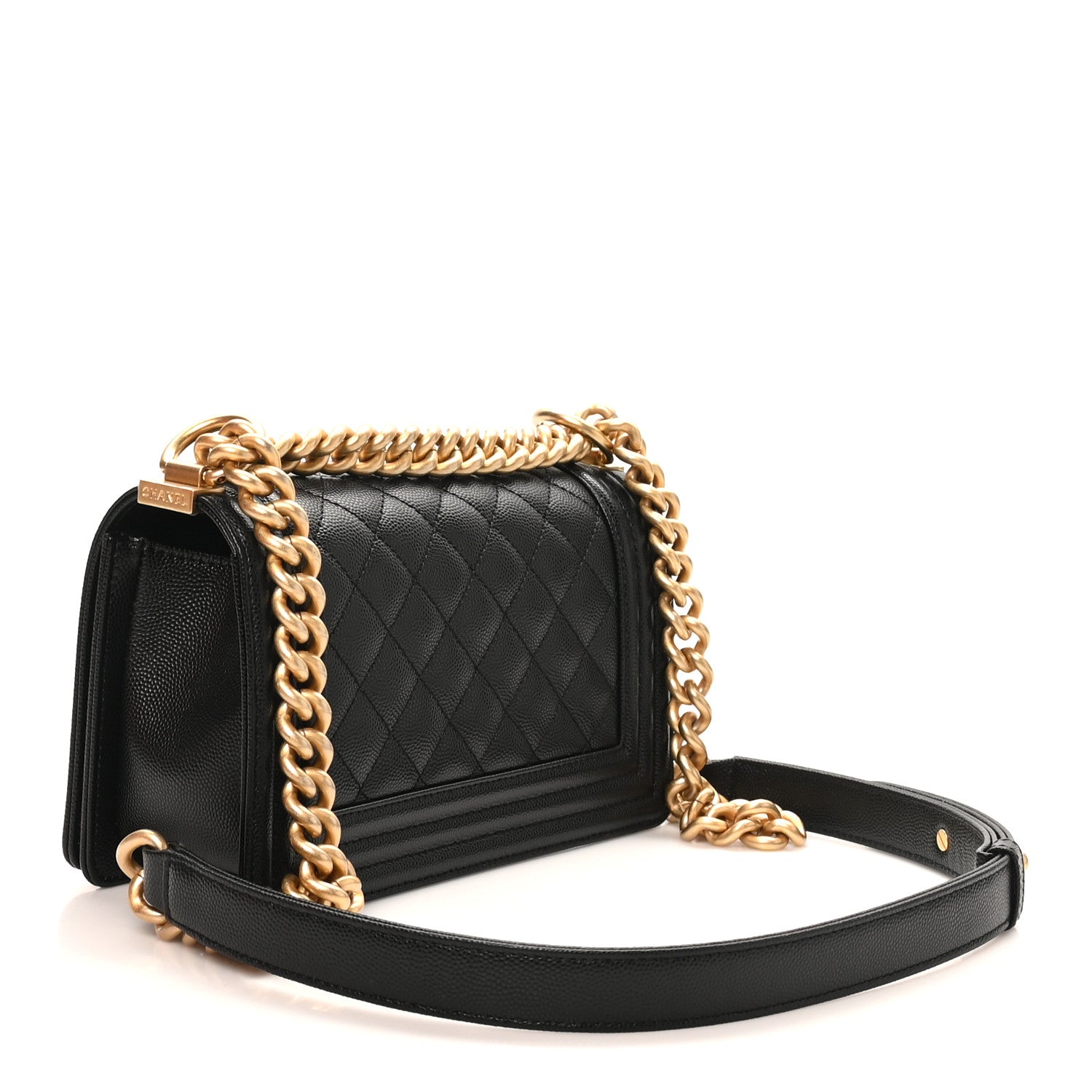 Caviar Quilted Small Boy Flap Black — view 2