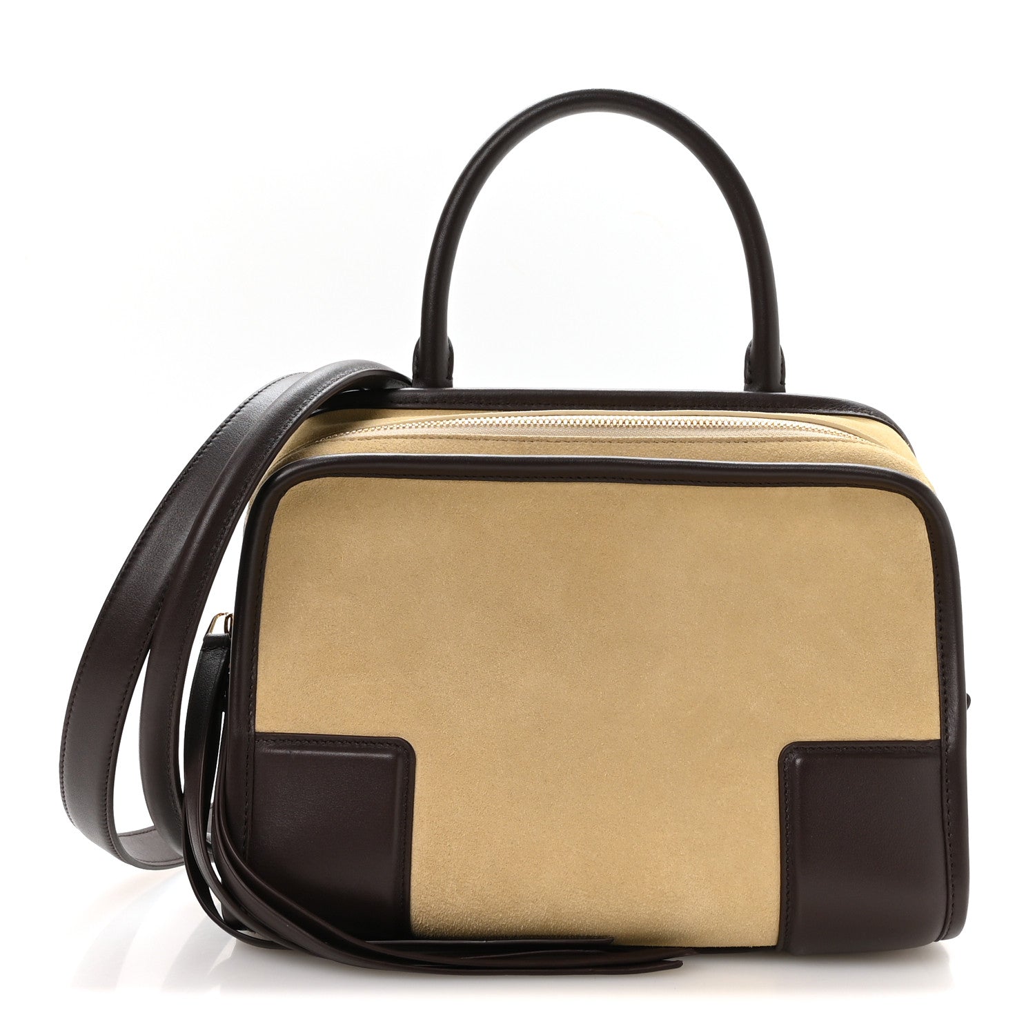 Suede Calfskin Amazona Small 180 Oro Chocolate