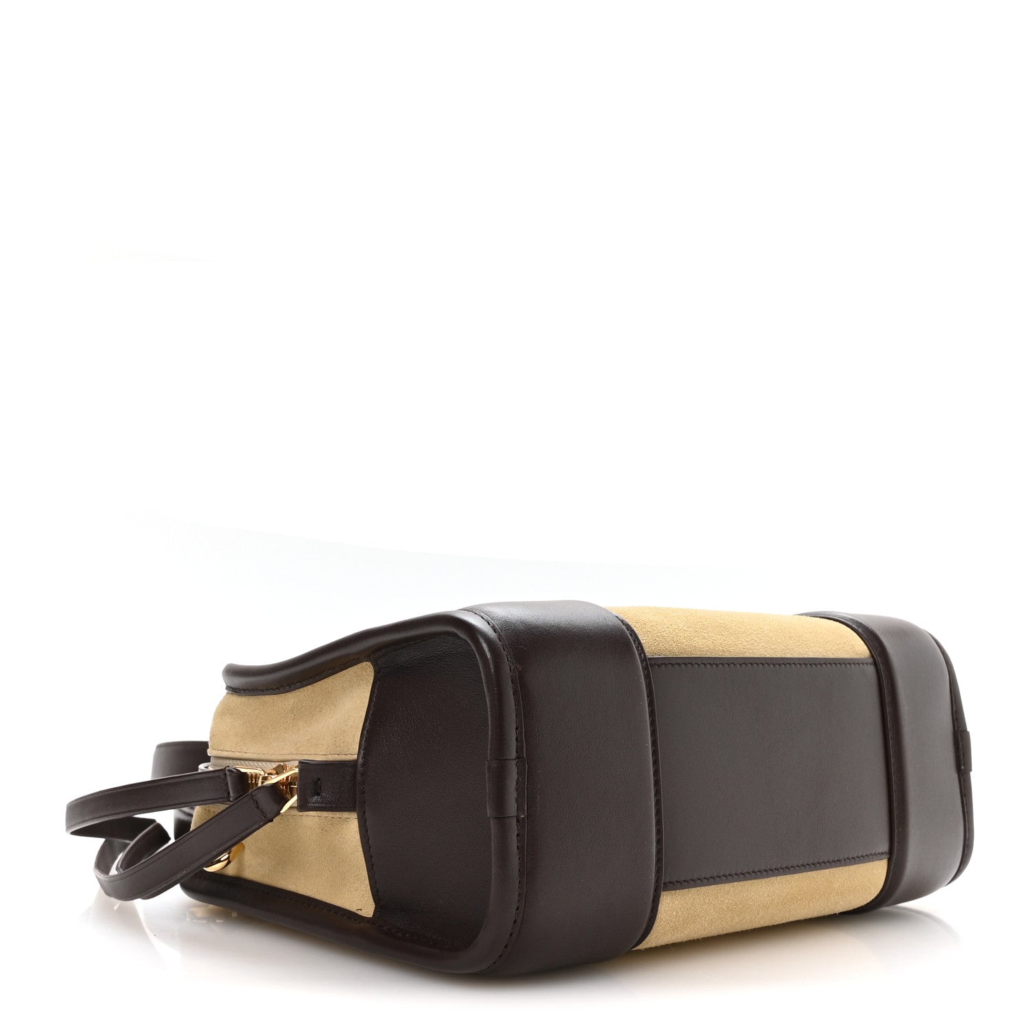 Suede Calfskin Amazona Small 180 Oro Chocolate — view 4