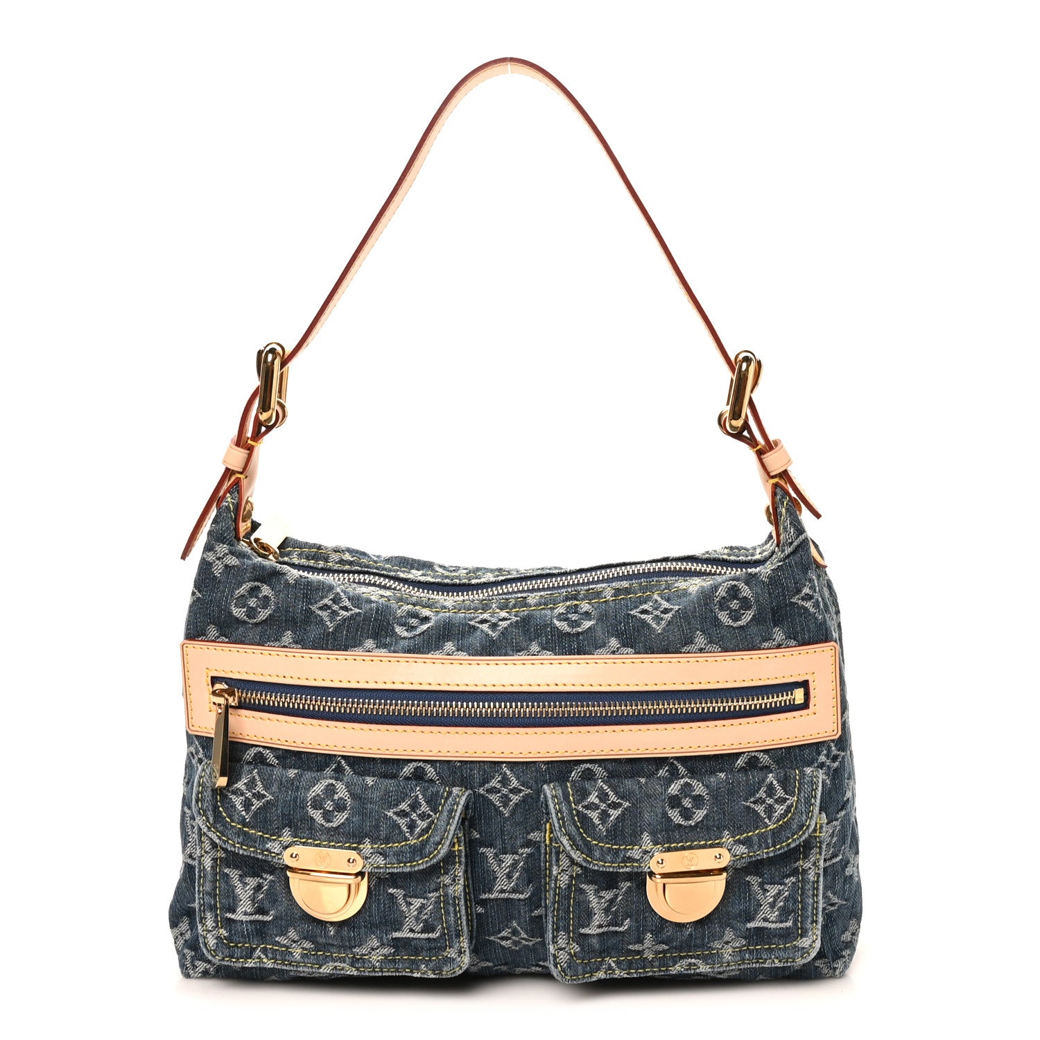 Monogram Denim Baggy PM Blue