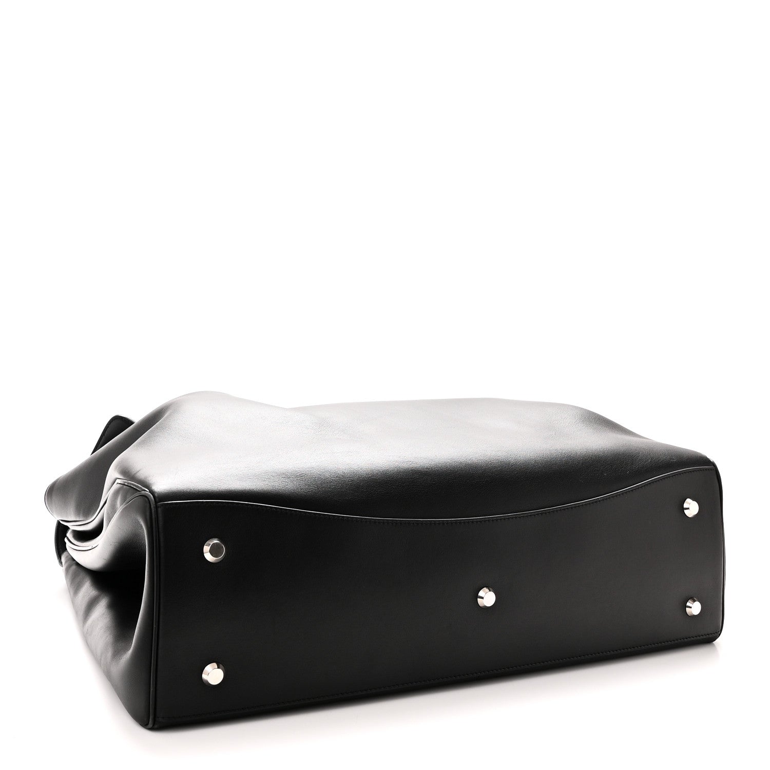 Smooth Calfskin Rodeo XL Top Handle Handbag Black Black — view 4