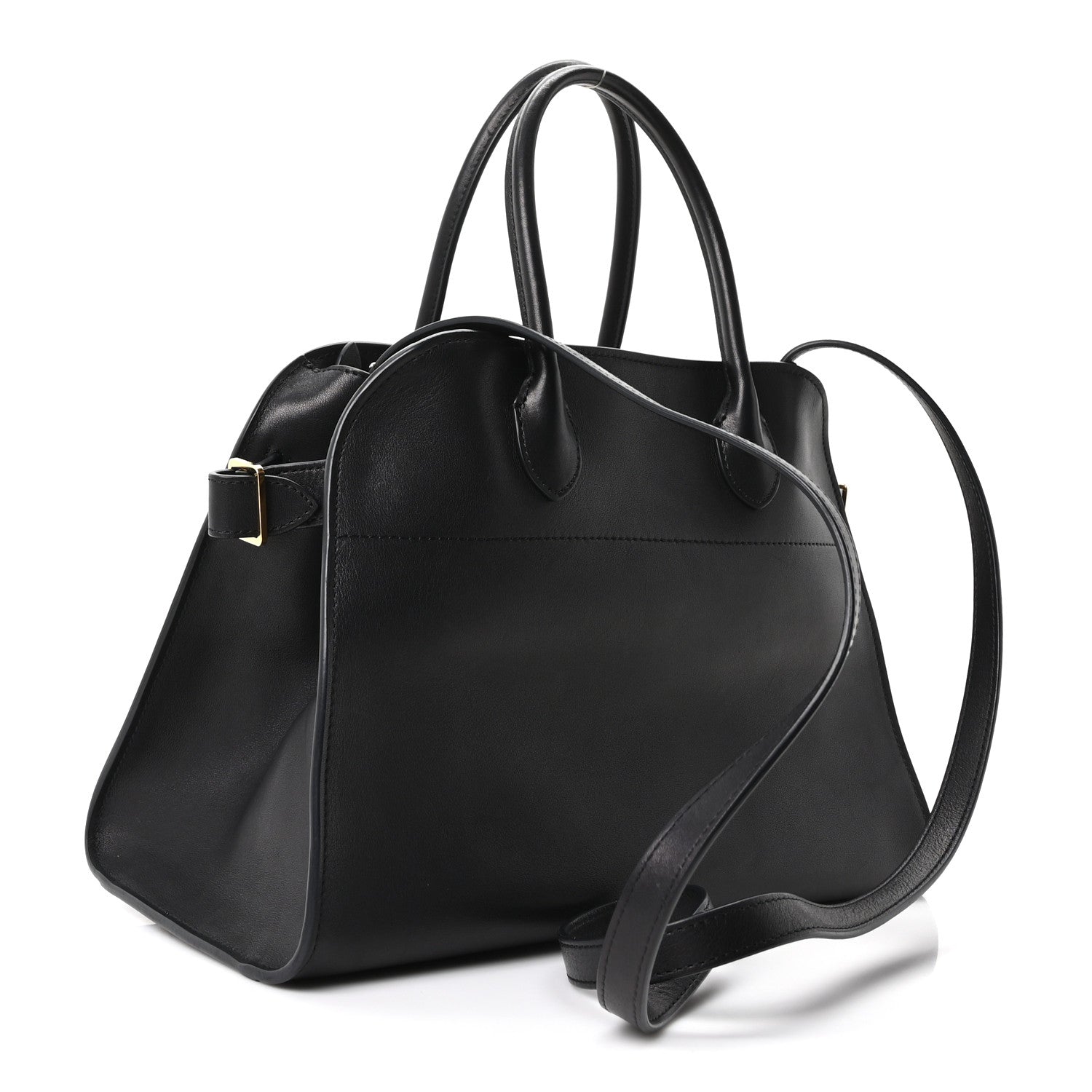 Polished Saddle Calfskin Soft Margaux 12 Black — view 3