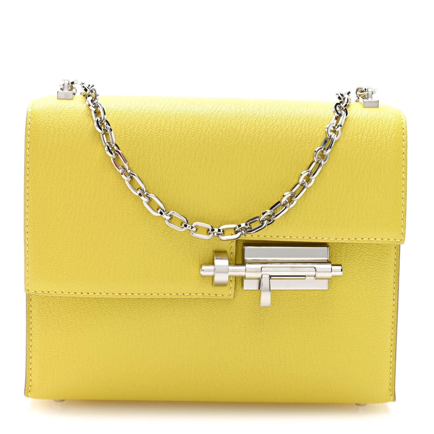 Chevre Mysore Mini Verrou Chaine Bag Lime