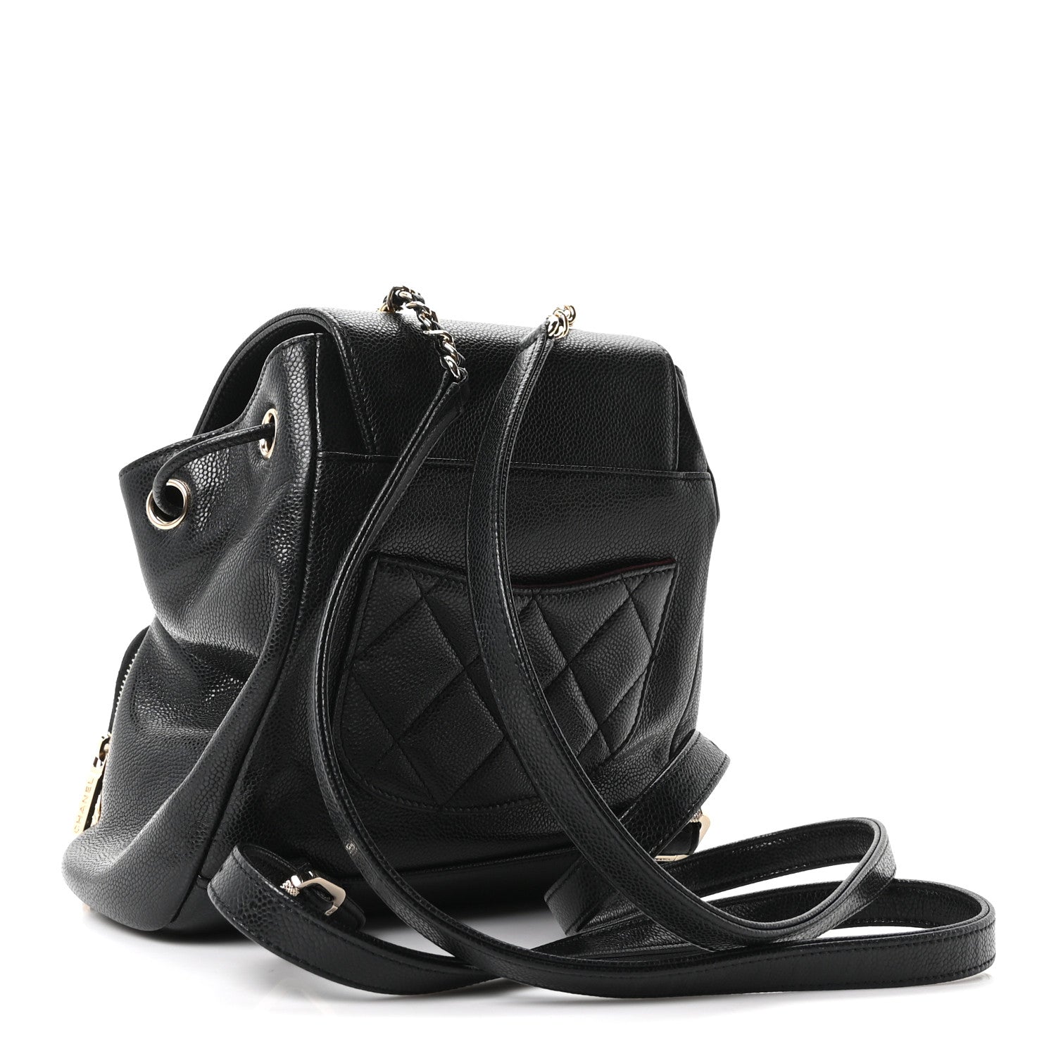 Caviar Quilted Mini Business Affinity Backpack Black — view 2