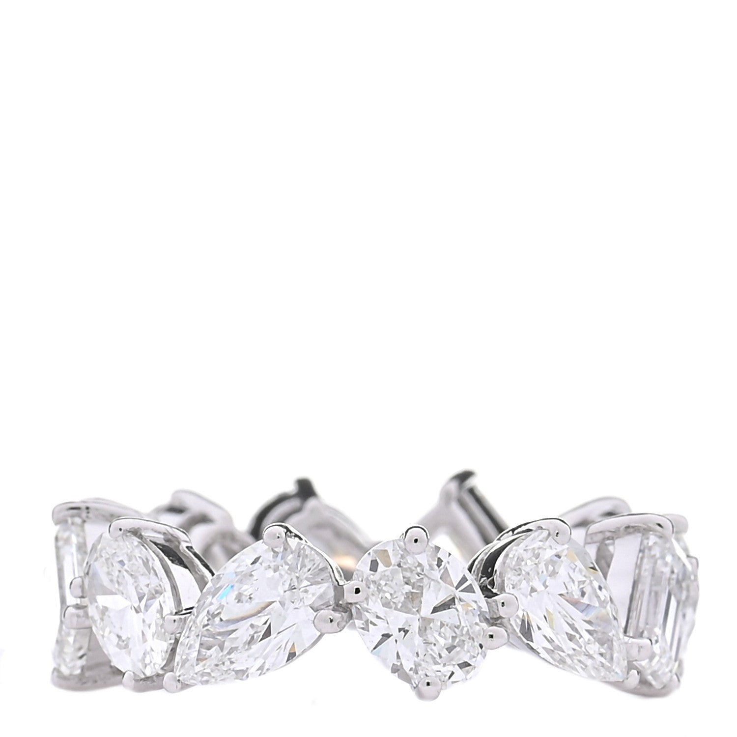 18K White Gold Diamond Multi Shape 5.90ctw Ring 53 6.25 — view 2