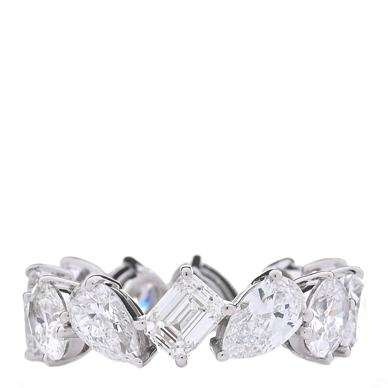 18K White Gold Diamond Multi Shape 5.90ctw Ring 53 6.25 — view 5