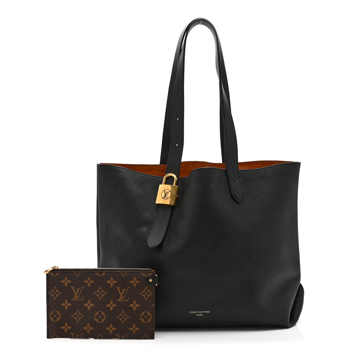 Grained Calfskin Low Key Cabas MM Black — view 3