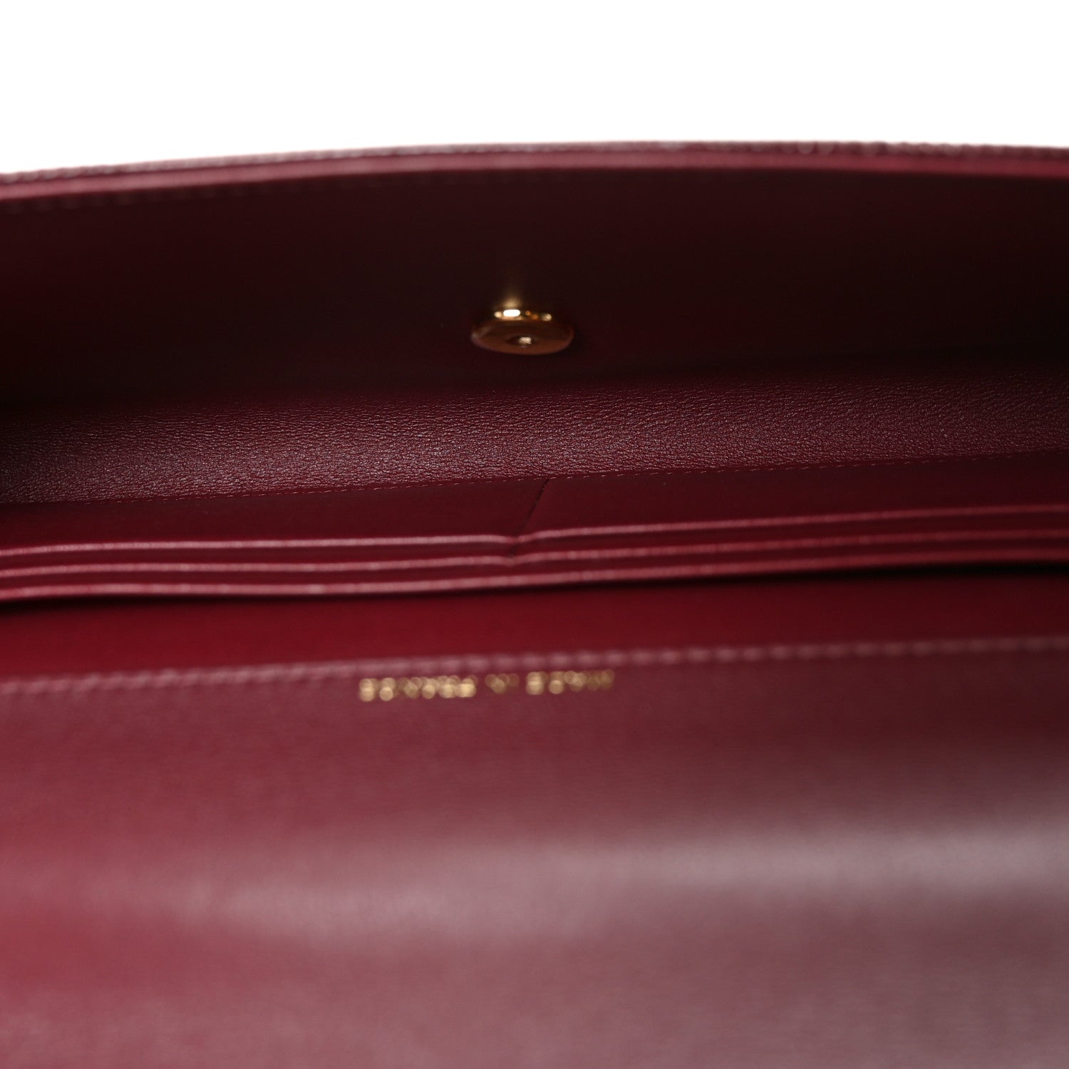 Calfskin Lizard Embossed Clutch With Chain  Bordeaux — view 5