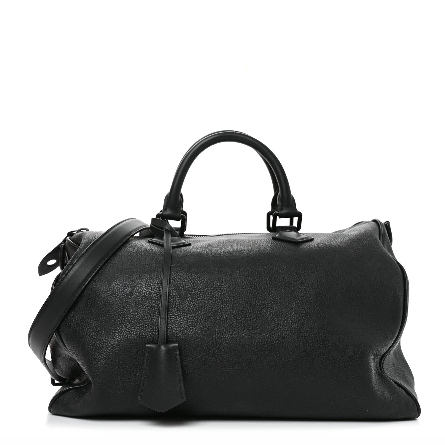 Calfskin Monogram Speedy P9 Bandouliere 40 Ultra Black