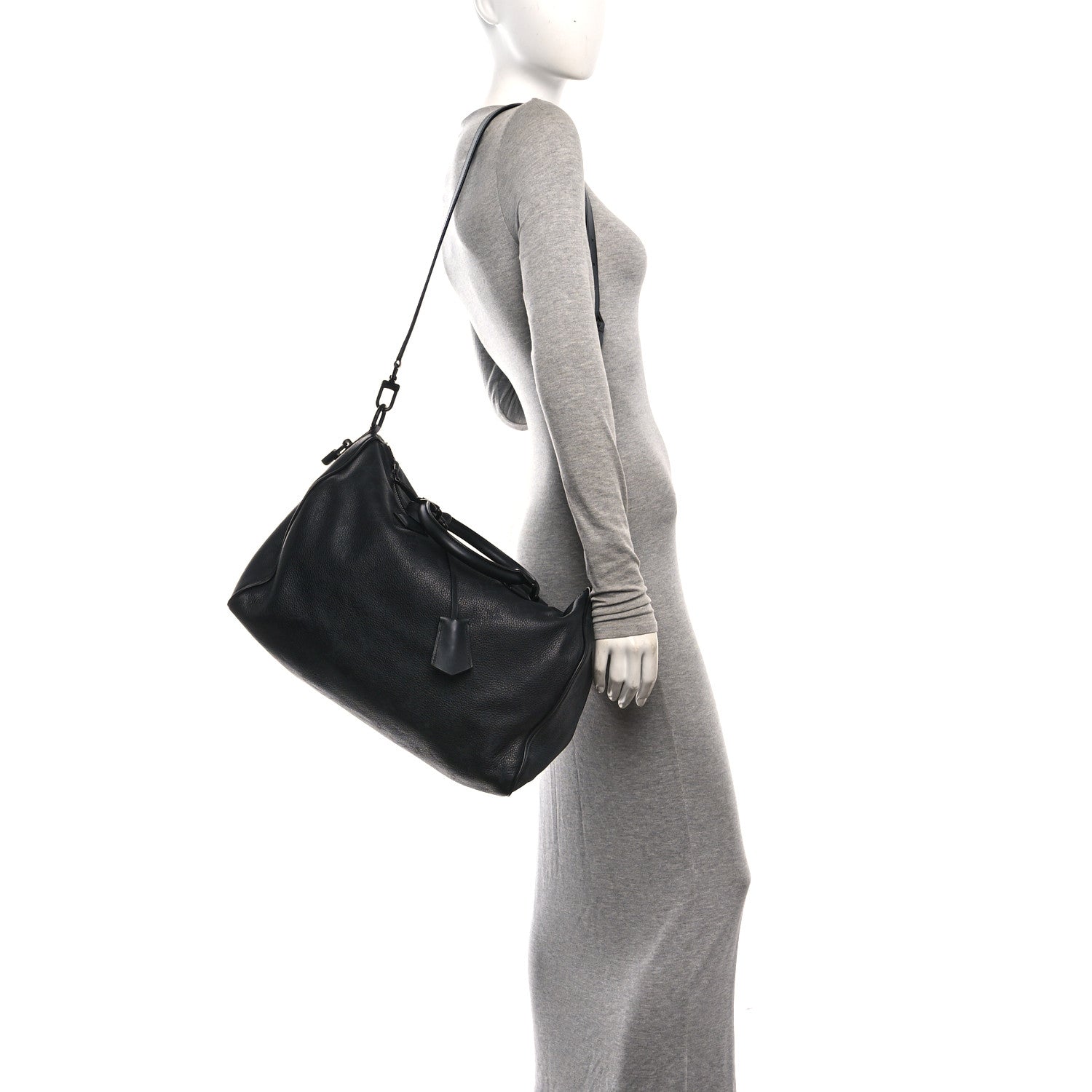 Calfskin Monogram Speedy P9 Bandouliere 40 Ultra Black — view 2