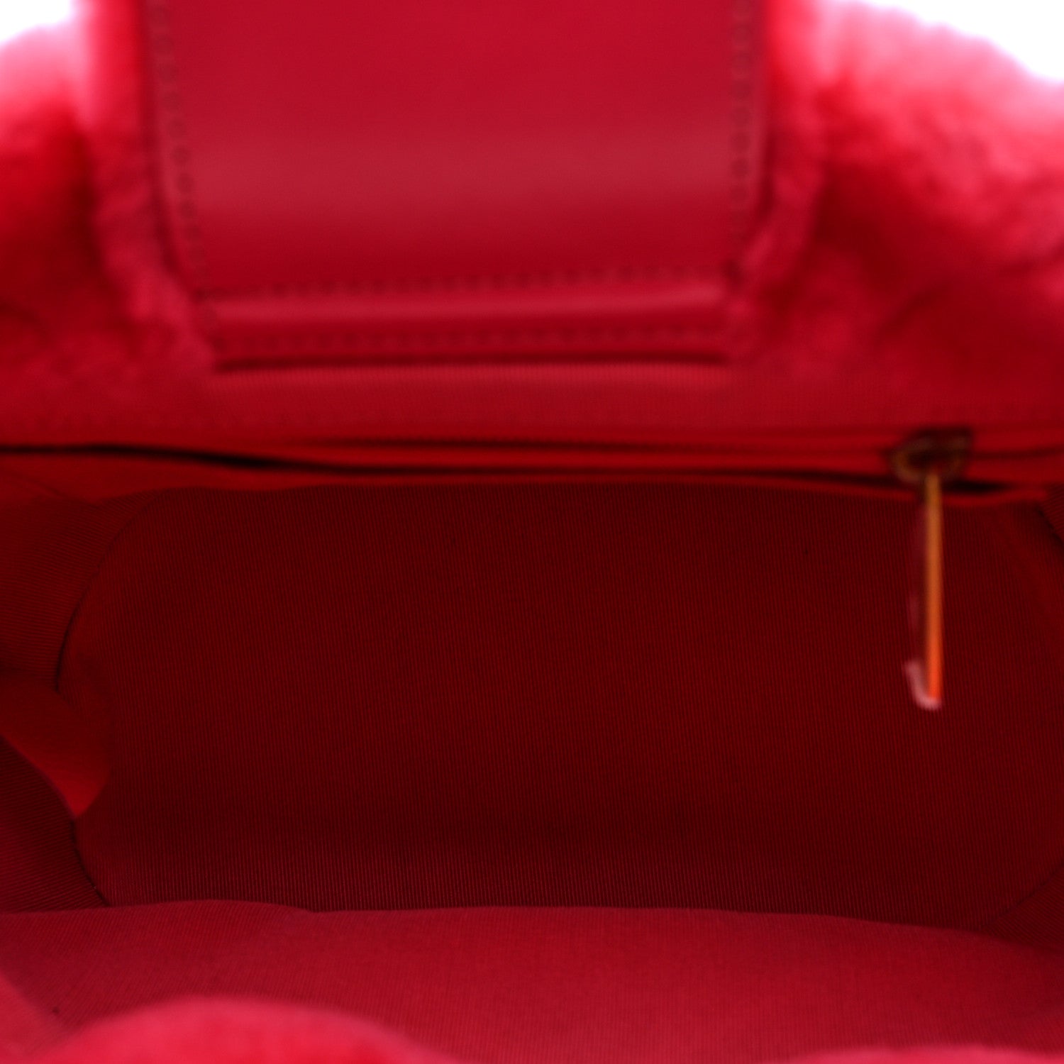 Shearling Quilted Bucket Bag Fuchsia — view 5