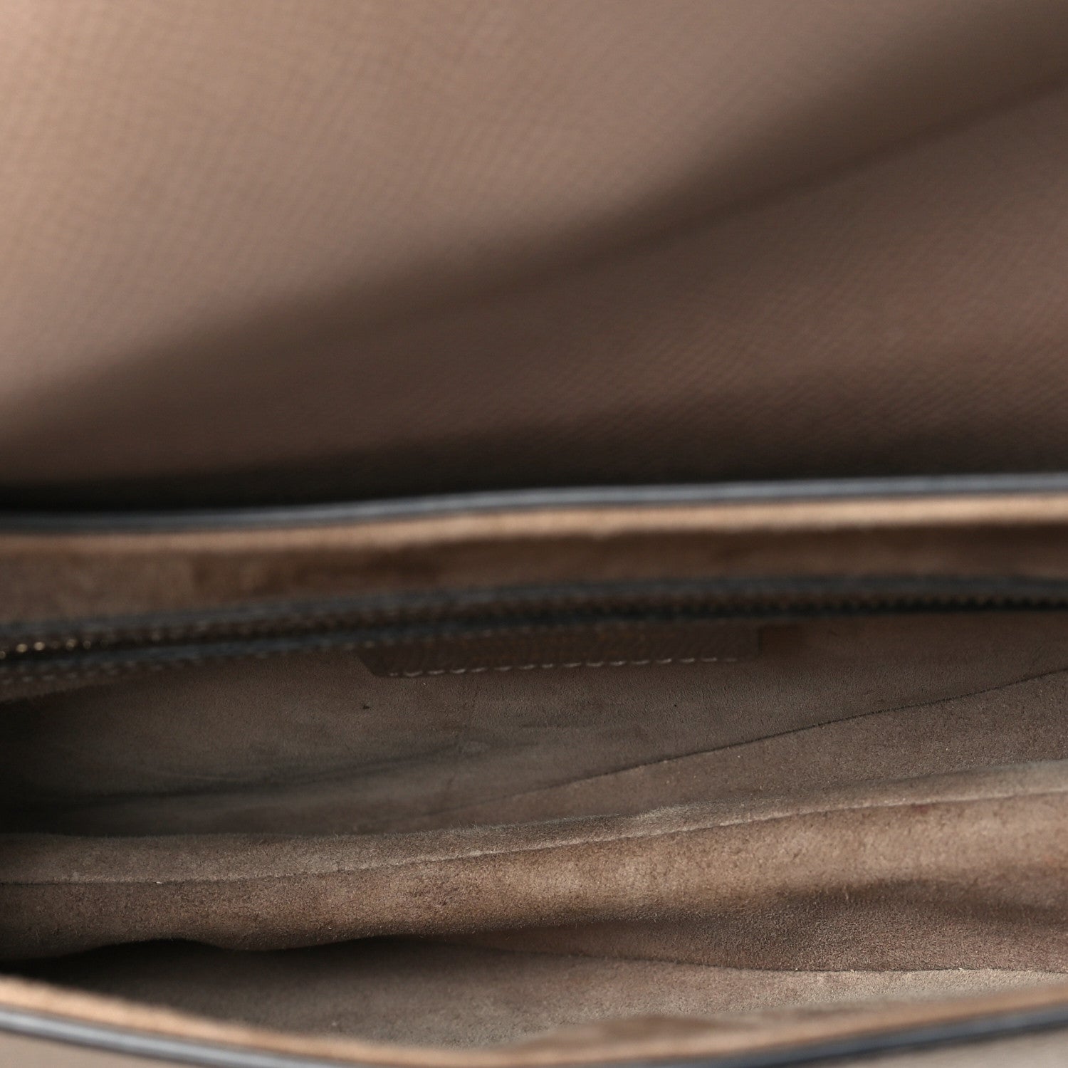 Grained Calfskin Saddle Bag With Strap Warm Taupe — view 5