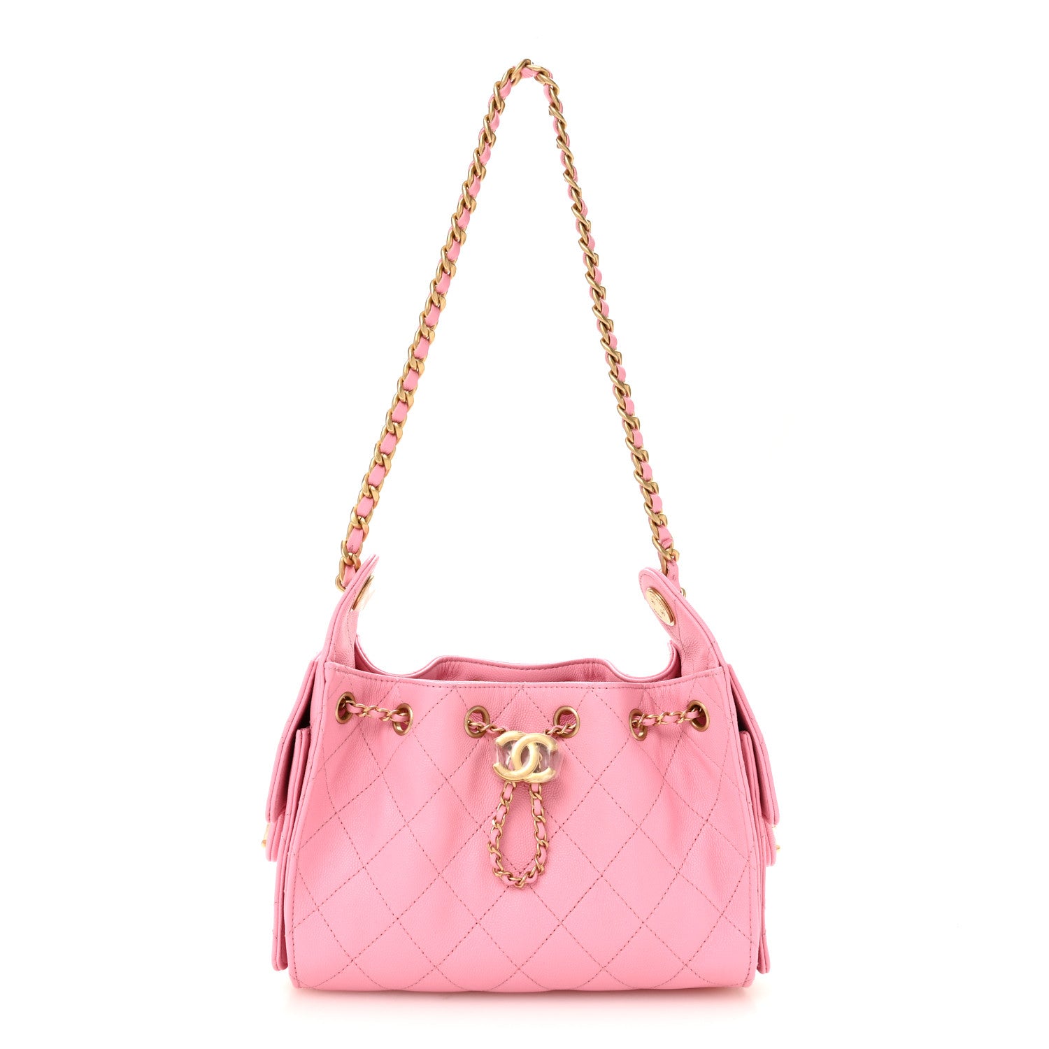 Caviar Quilted Mini Chanel 25 Handbag Pink