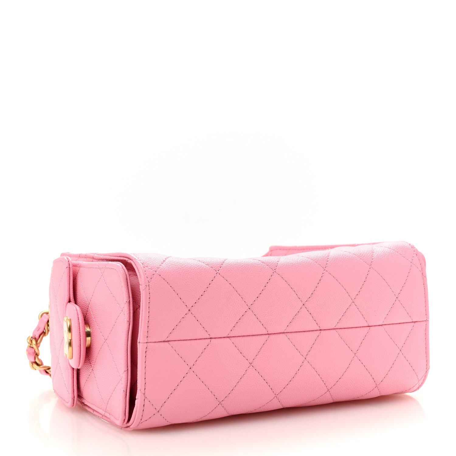 Caviar Quilted Mini Chanel 25 Handbag Pink — view 4