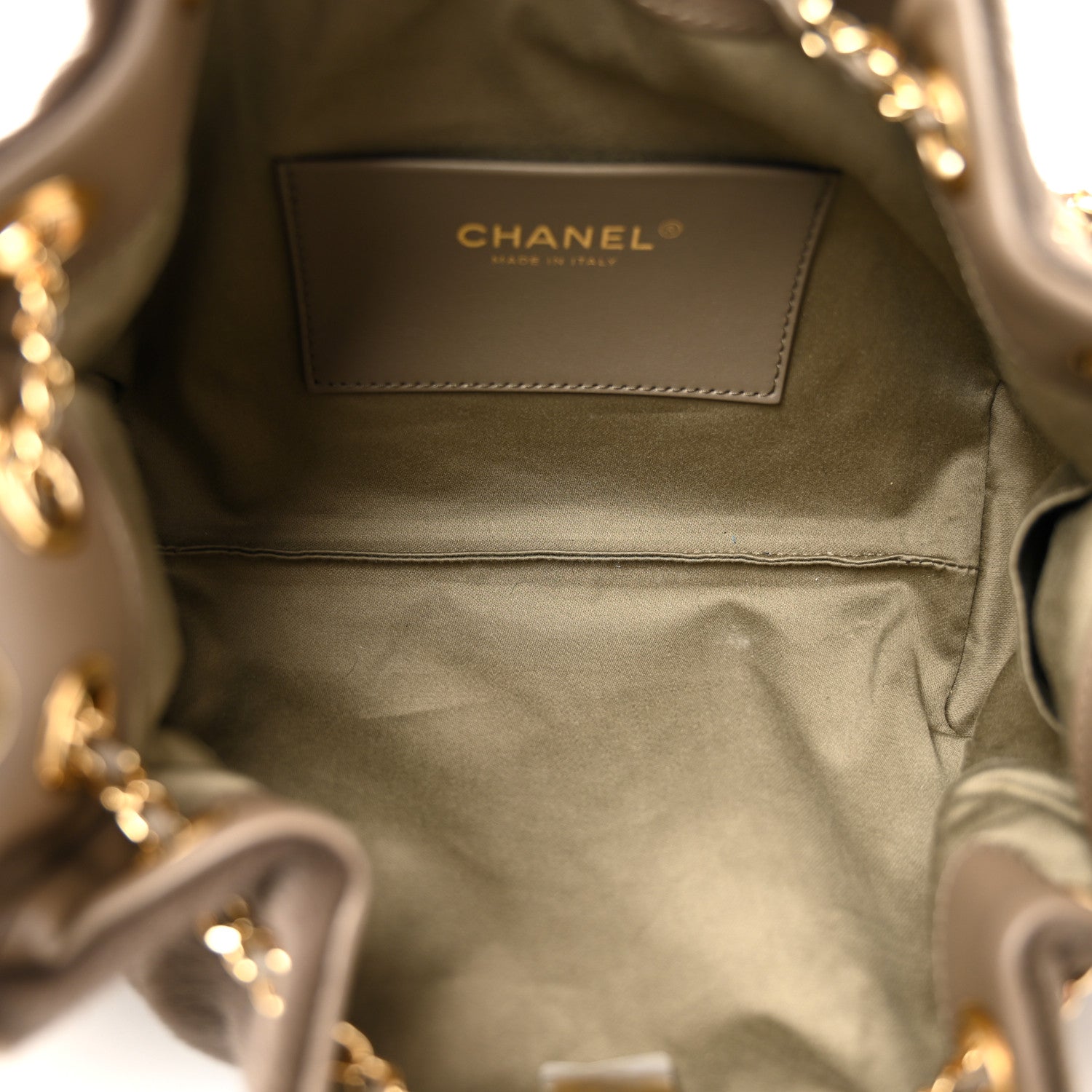 Pony Hair Mini Chanel 25 Handbag Dark Khaki — view 5