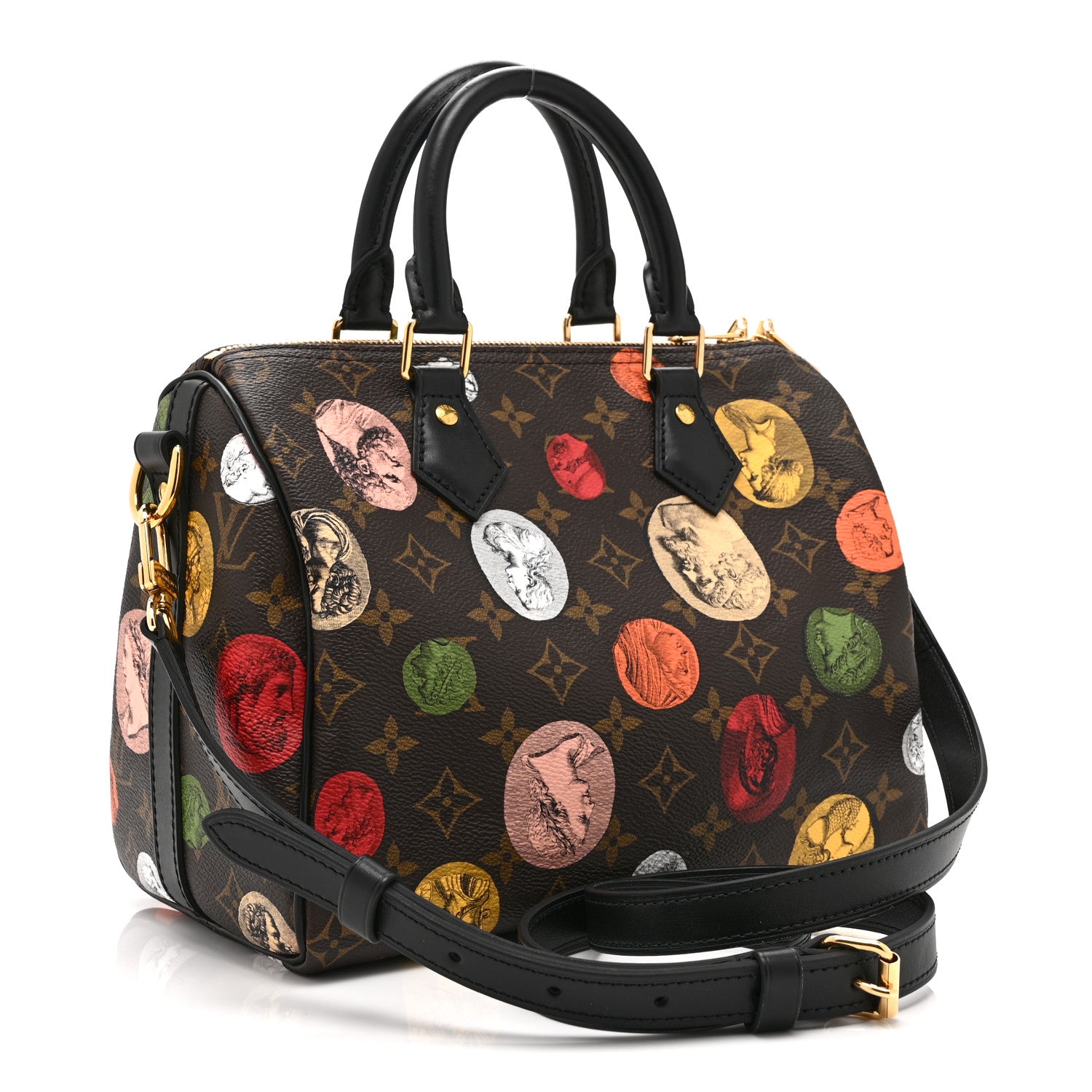x FORNASETTI Monogram Cameo Speedy Bandouliere 25 — view 3