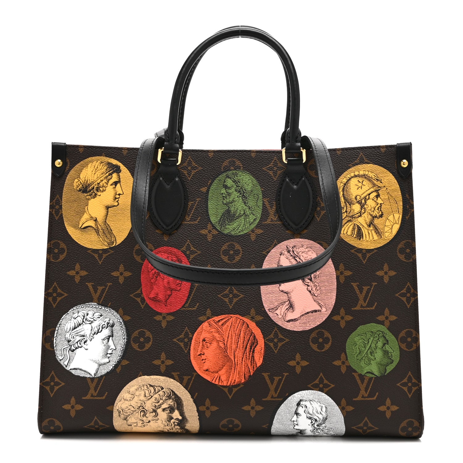 X FORNASETTI Monogram Cameo Onthego MM