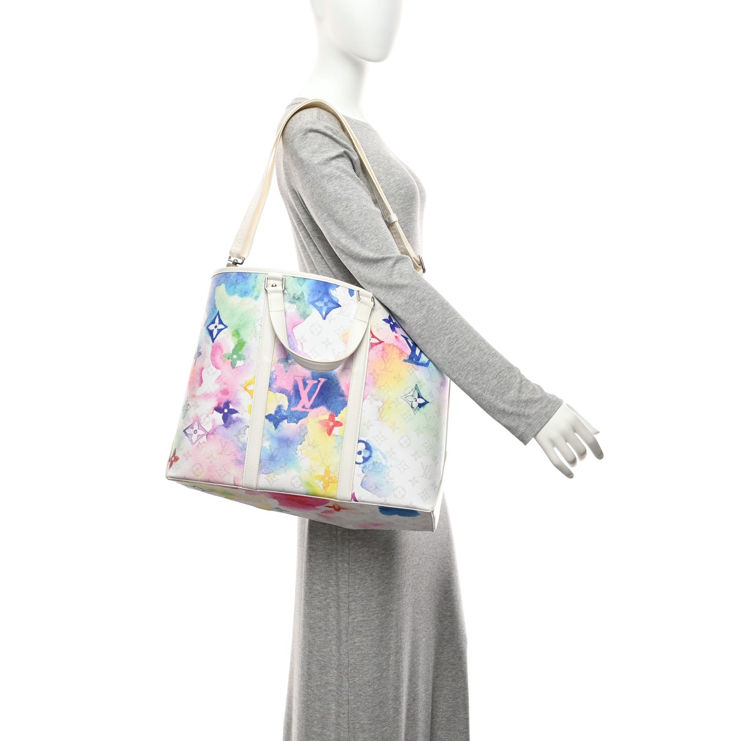 Monogram Watercolor New Tote GM Multicolor — view 2