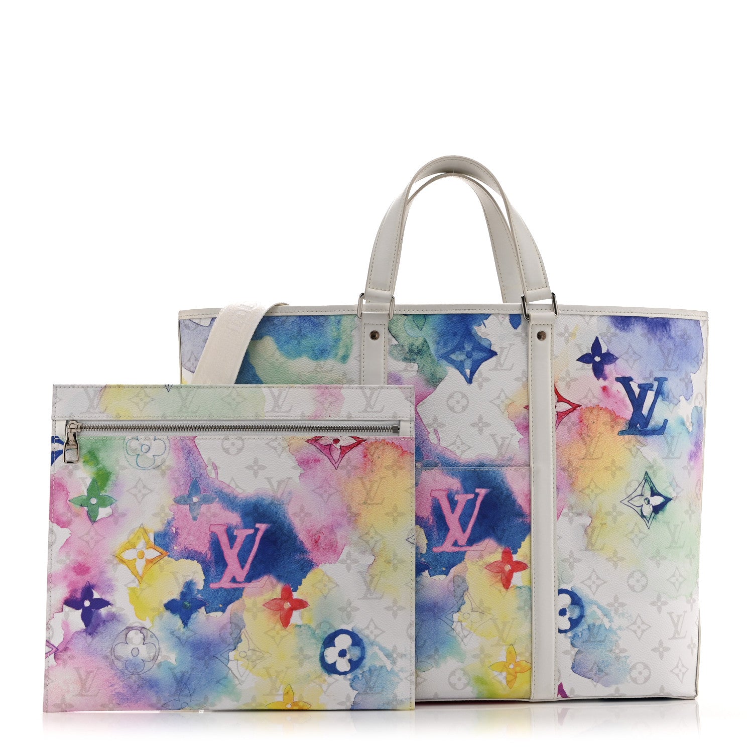 Monogram Watercolor New Tote GM Multicolor — view 3