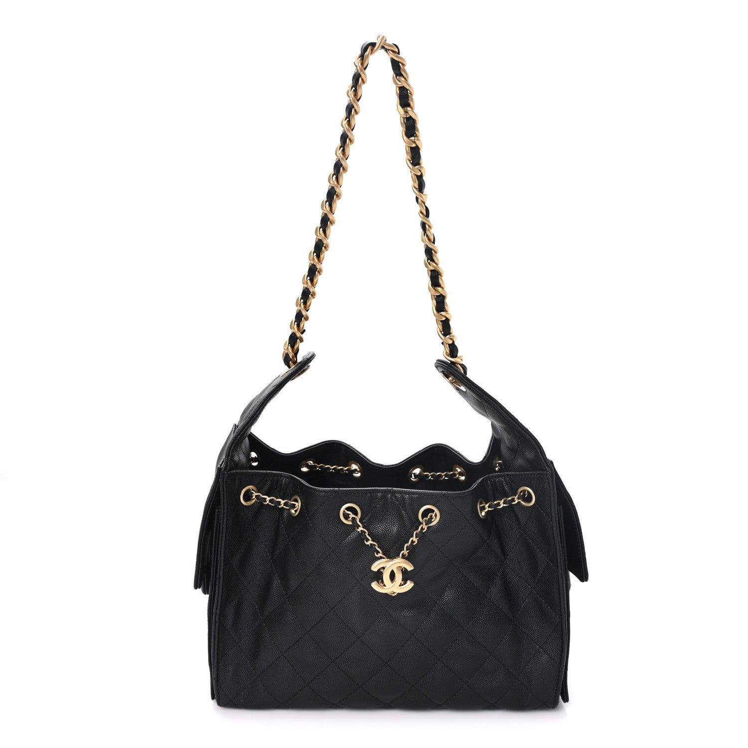 Caviar Quilted Small Chanel 25 Handbag Black