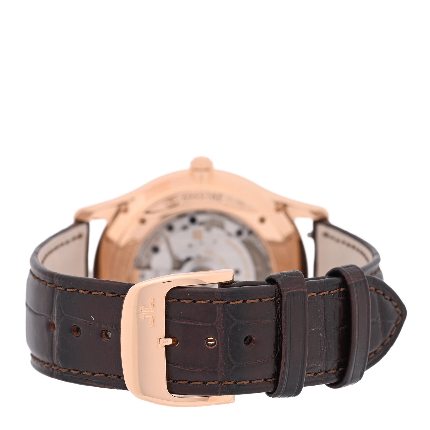 18K Pink Gold Alligator 39mm Master Ultra Thin Perpetual Calendar Automatic Watch Beige Q1303520 — view 3