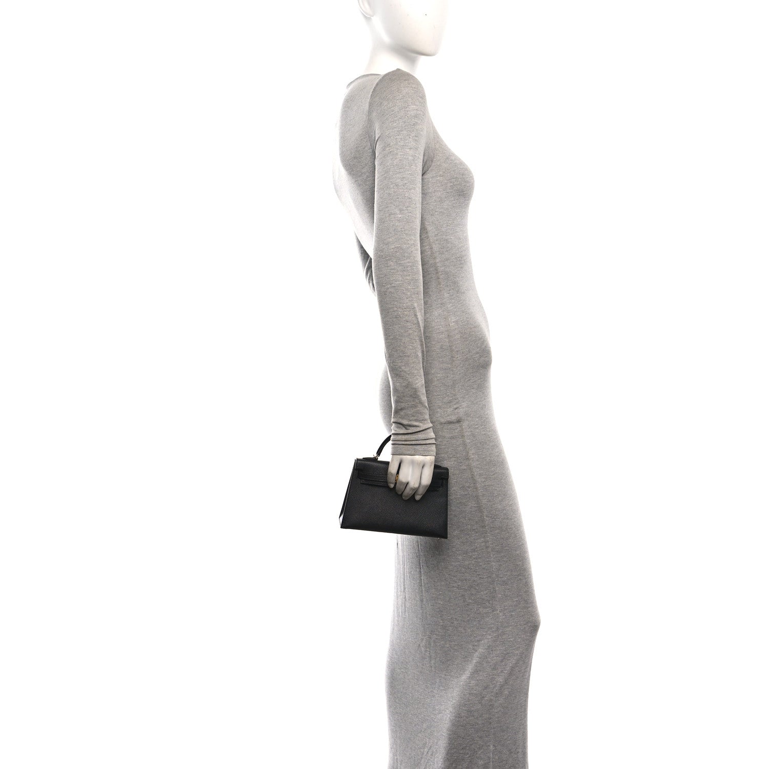 Epsom Mini Kelly Sellier 20 Black — view 3