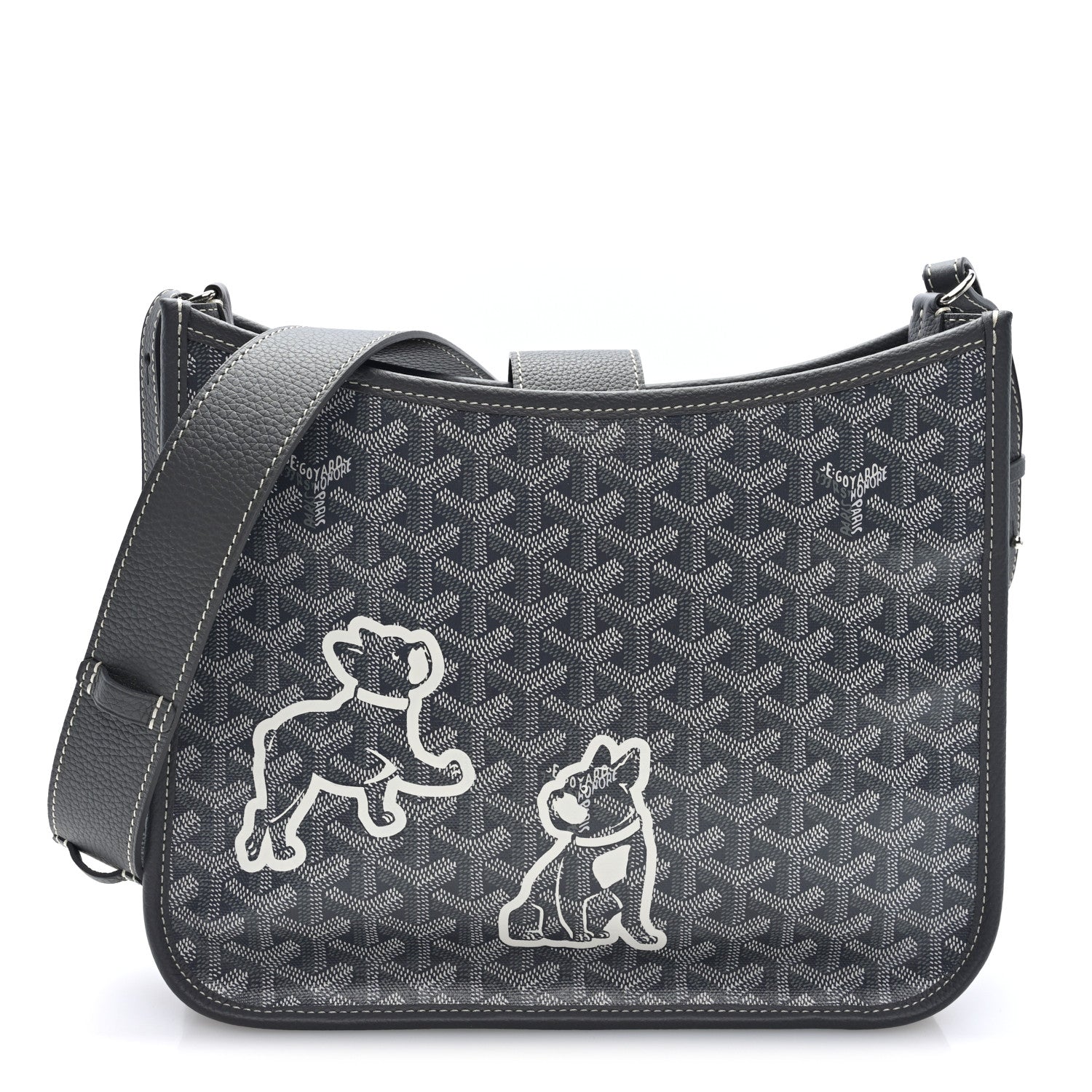 Goyardine Musette PM Bag Grey