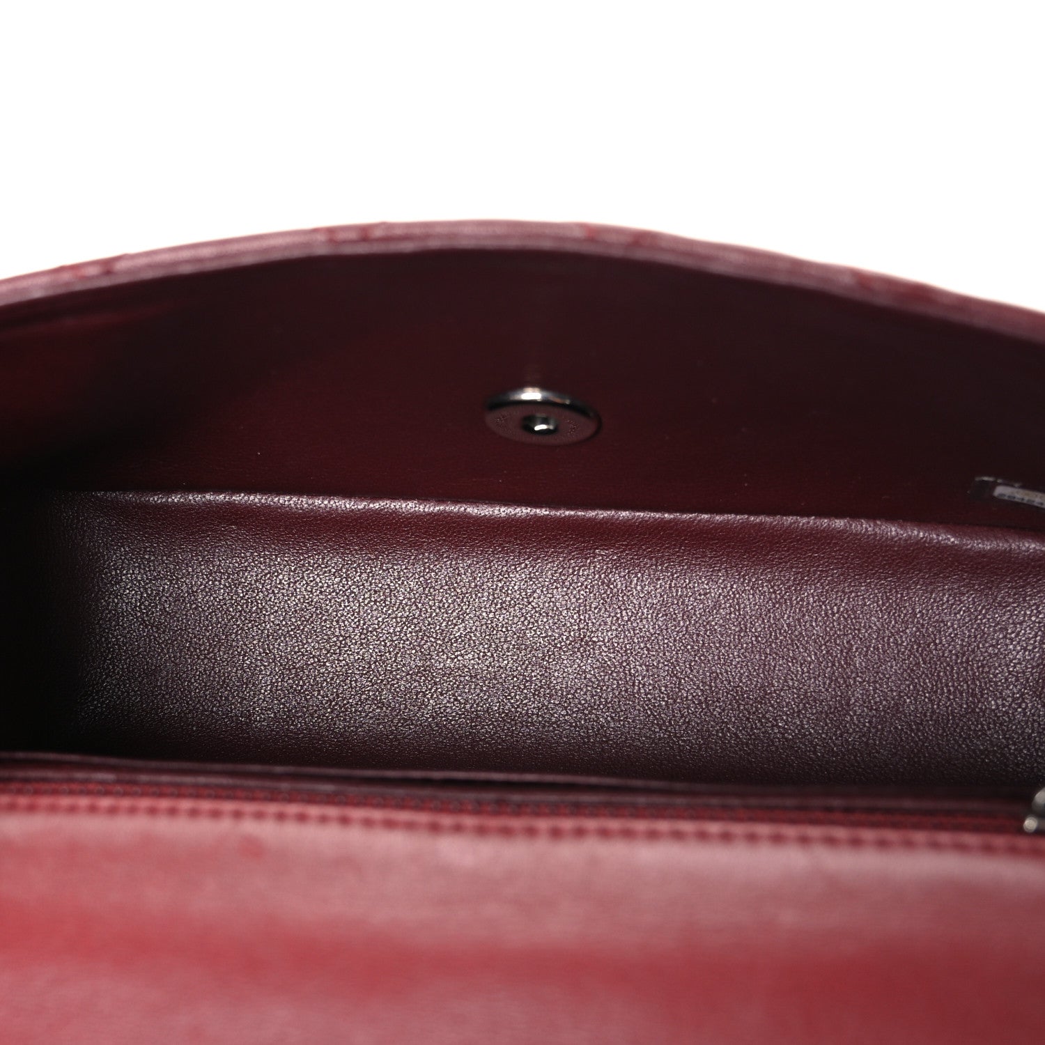 Lambskin Quilted Mini Rectangular Flap Burgundy — view 5