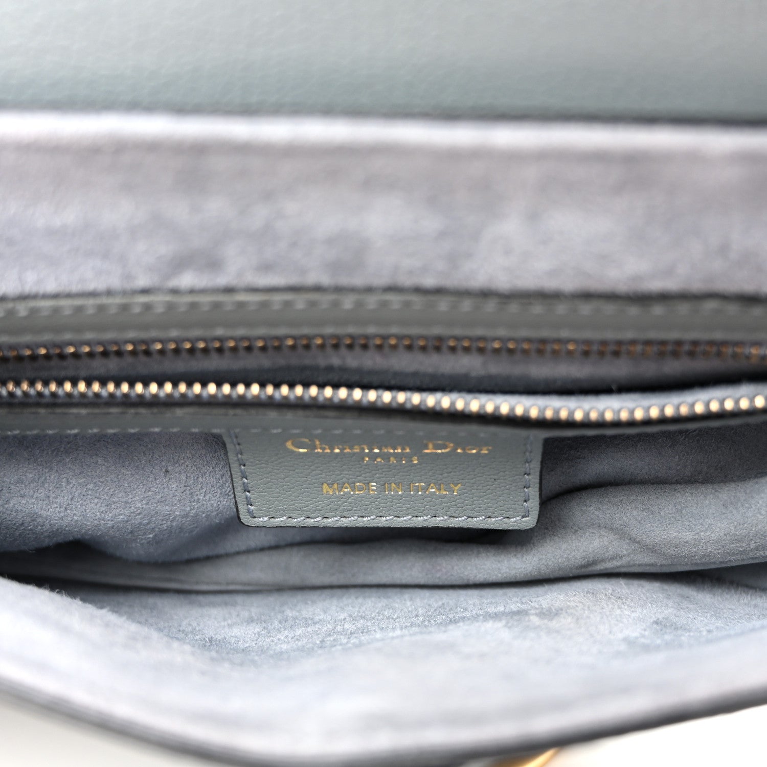 Shiny Goatskin Saddle Bag Cloud Blue — view 5