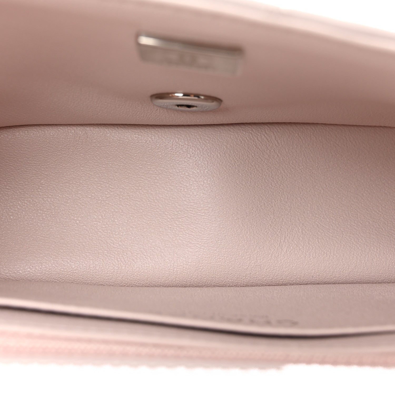 Lambskin Quilted Mini Rectangular Flap Light Purple — view 5