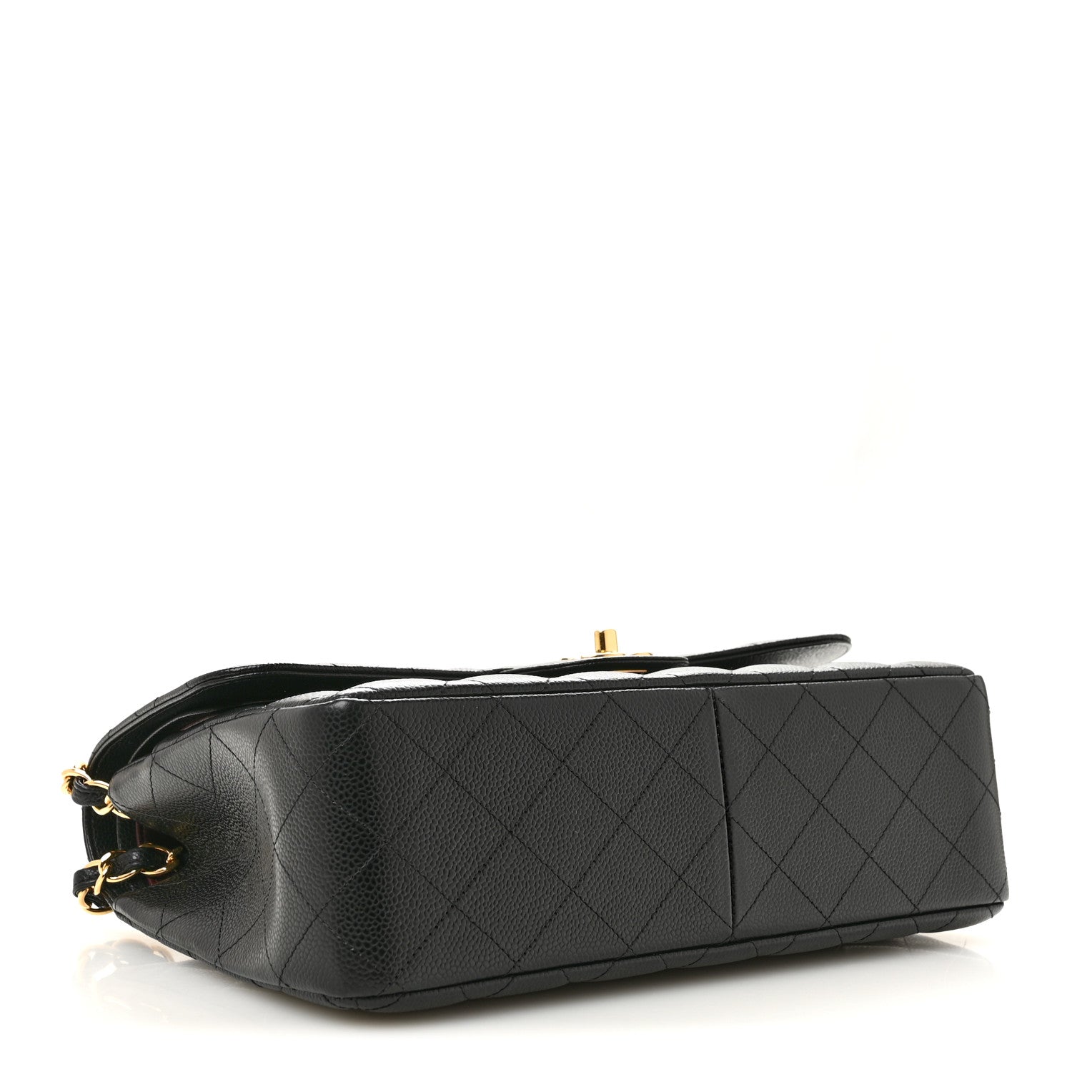 Caviar Quilted Jumbo Double Flap Black — view 4